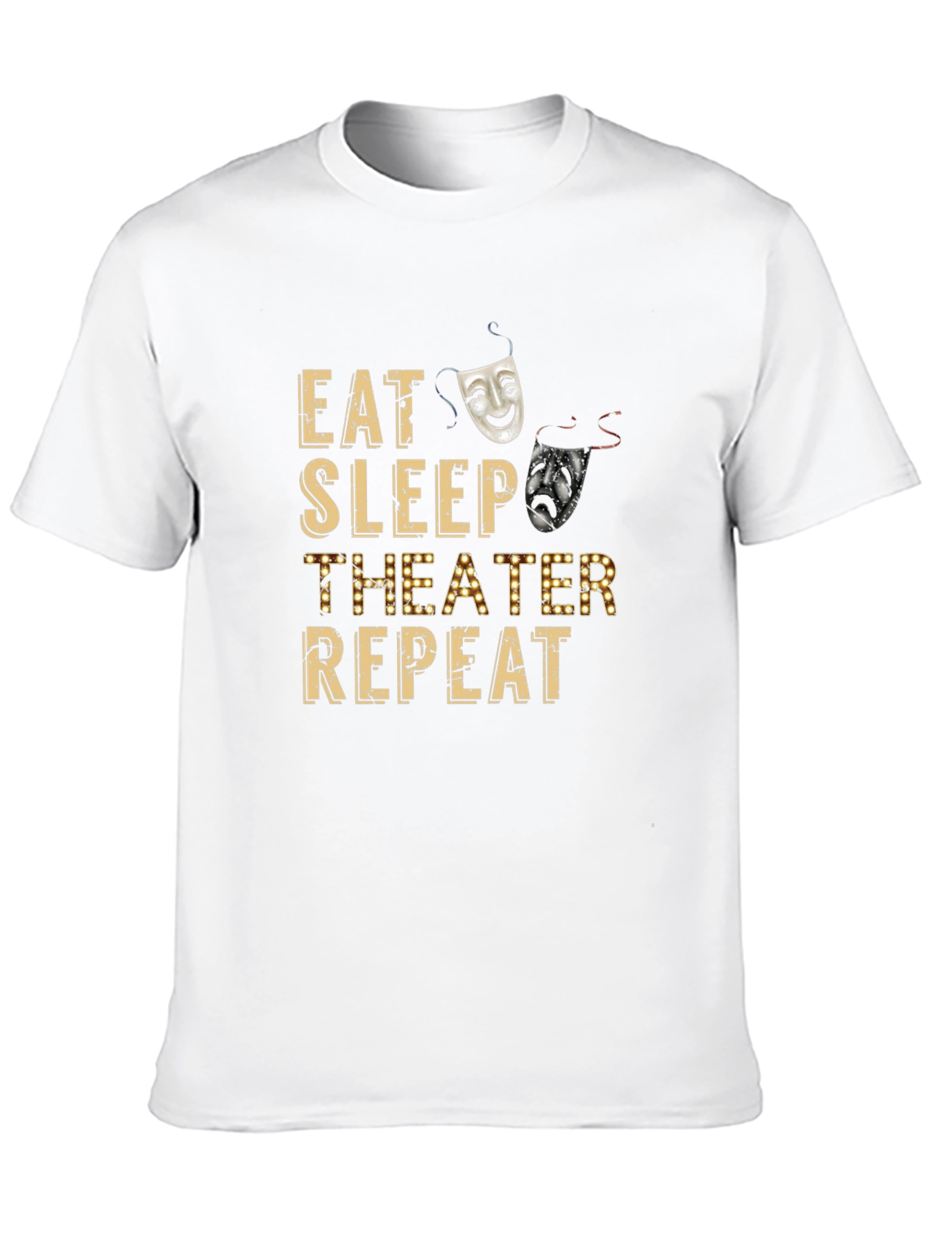 Eat Sleep Theater Repeat Black T-Shirt