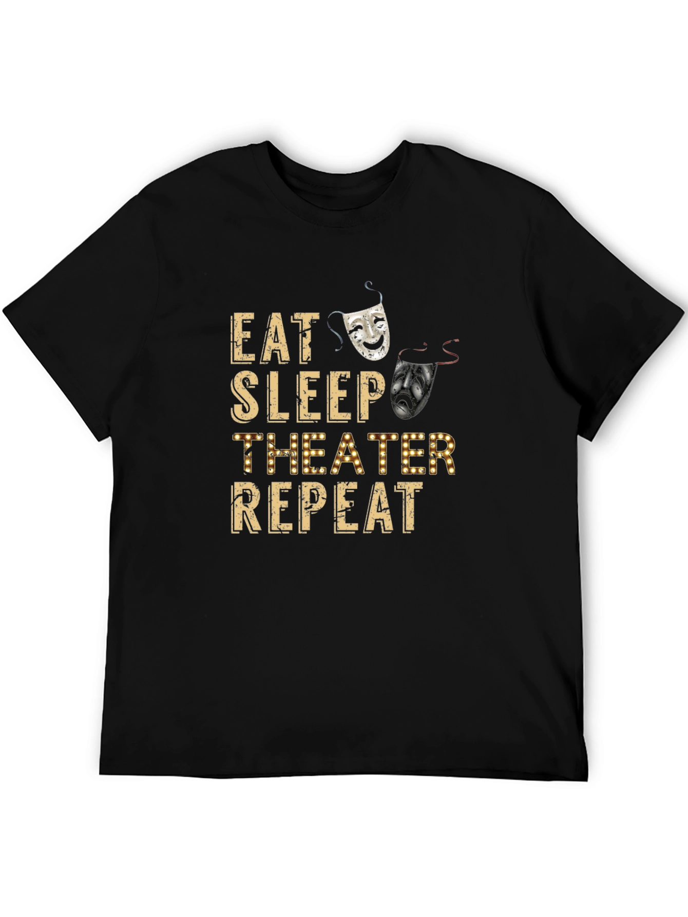 Eat Sleep Theater Repeat Black T-Shirt