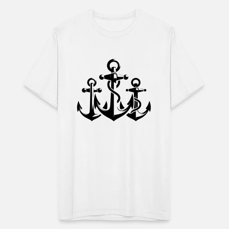 Nautical Anchor Group With Rope Around The Iron