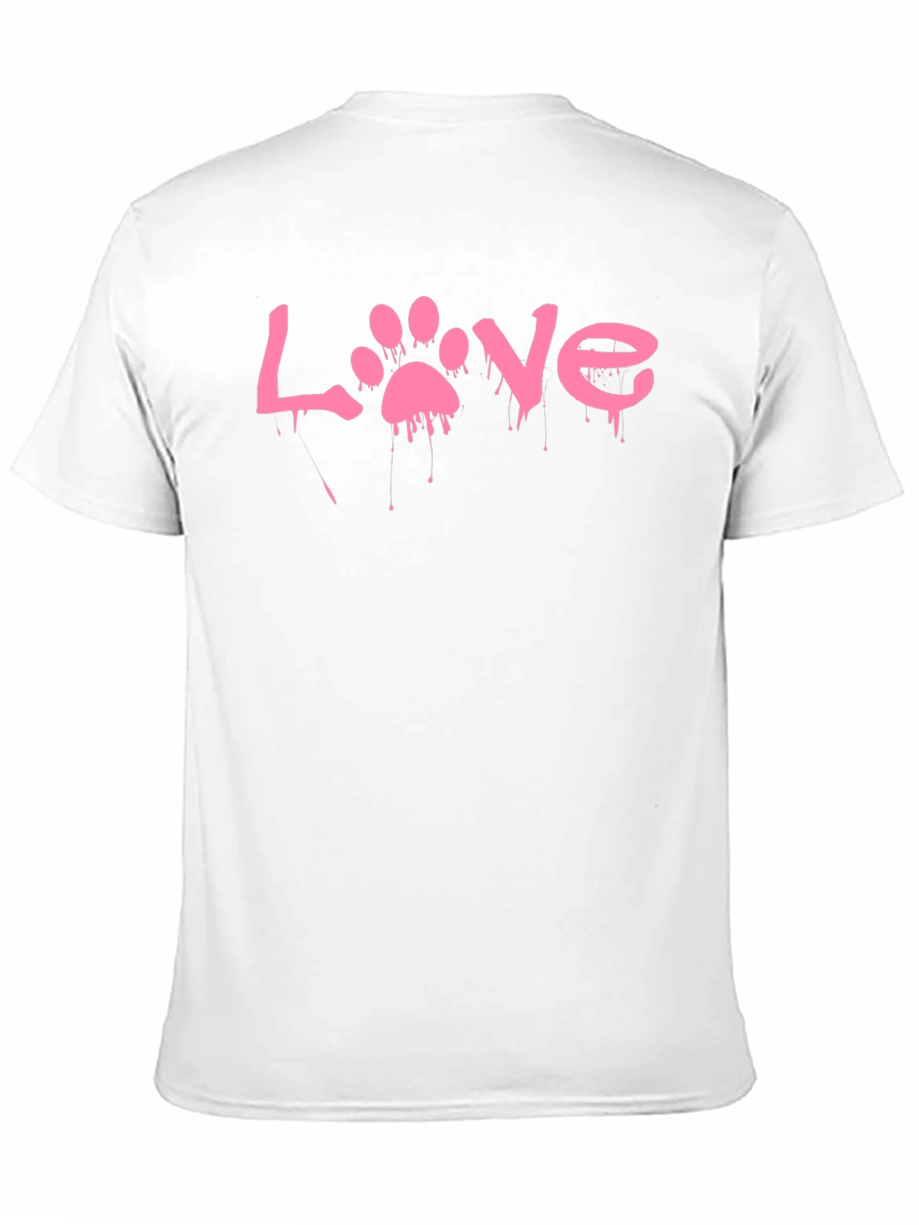Love Paw Print Black T-Shirt