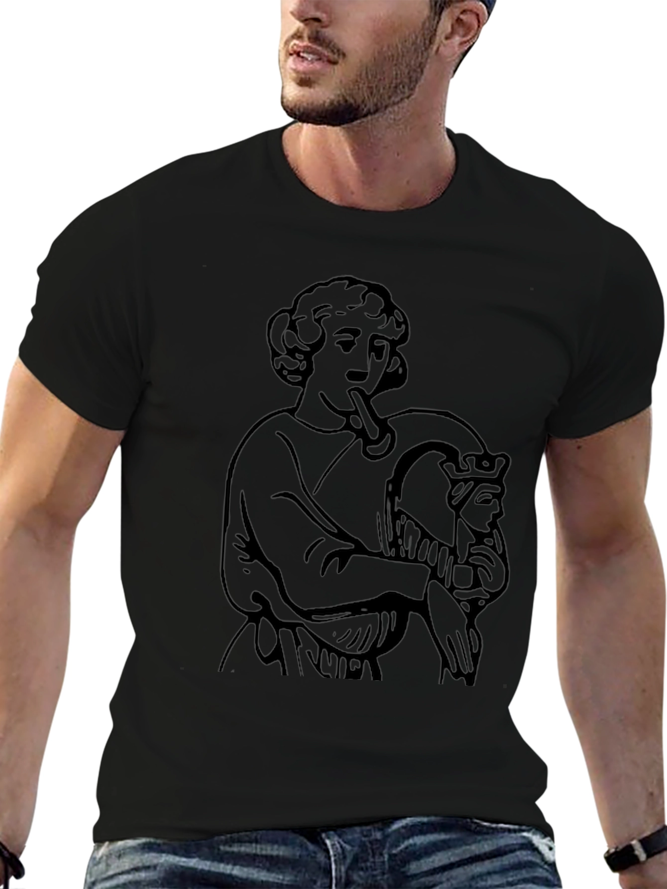 Unique Graphic Tee - Black T-Shirt