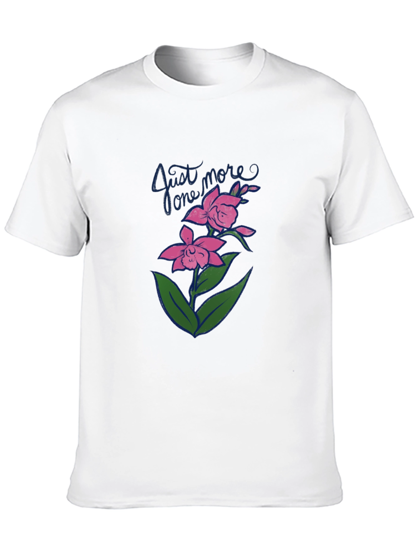 Just One More Floral Black T-Shirt