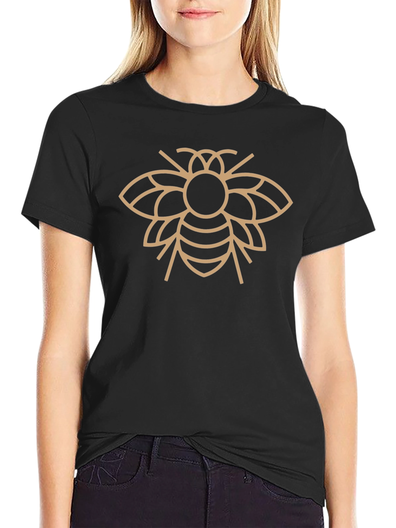 Bee Graphic Tee - Stylish Black T-Shirt