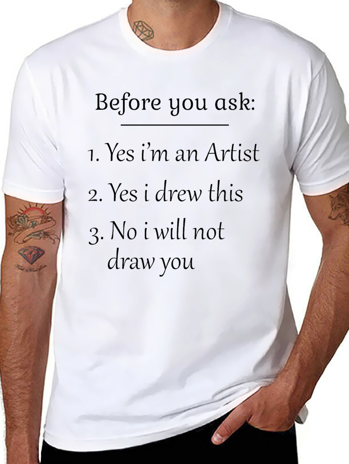 Artist Statement T-Shirt - Read Before Asking