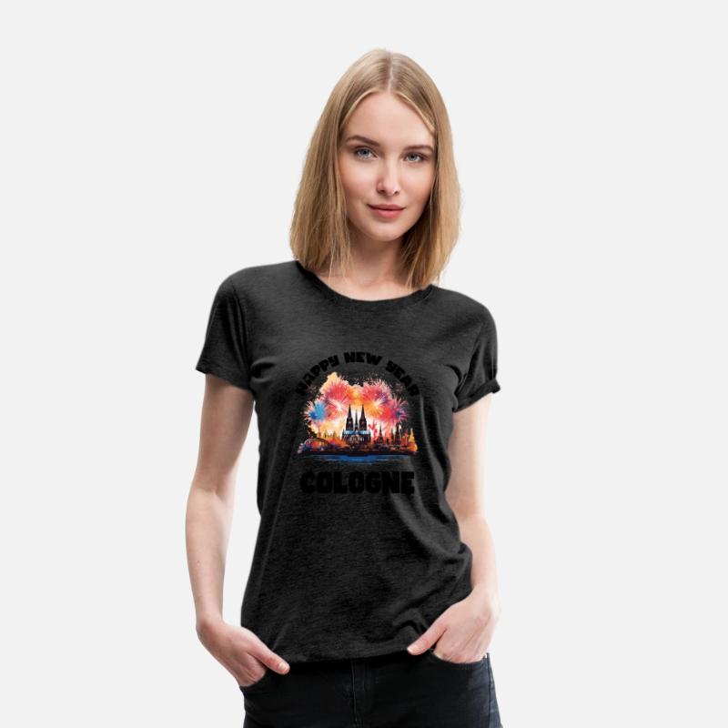 New Years Eve Happy New Year Firework in Cologne