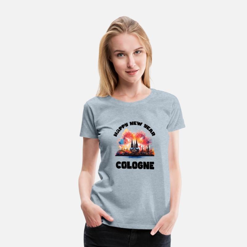 New Years Eve Happy New Year Firework in Cologne