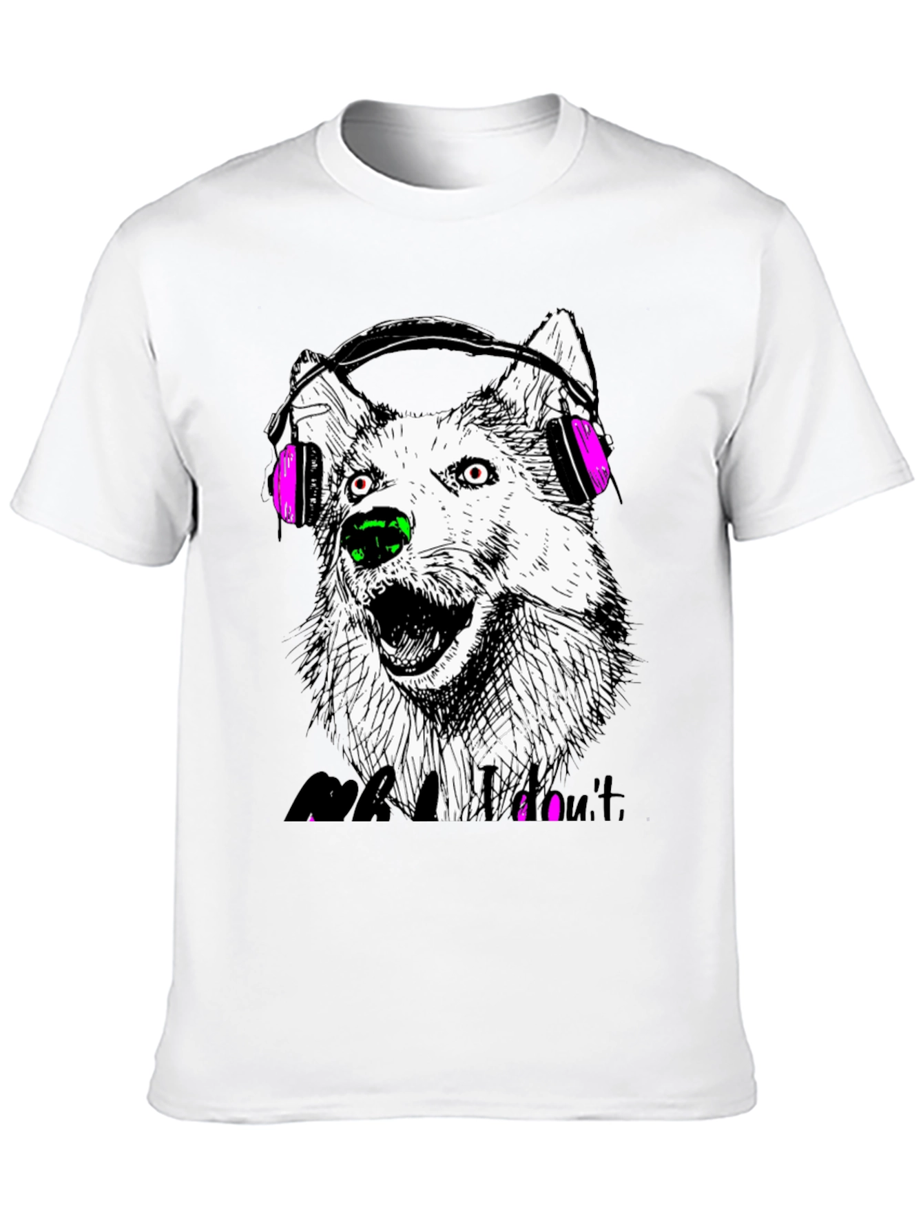 Wolf Headphone Graphic Tee - Black