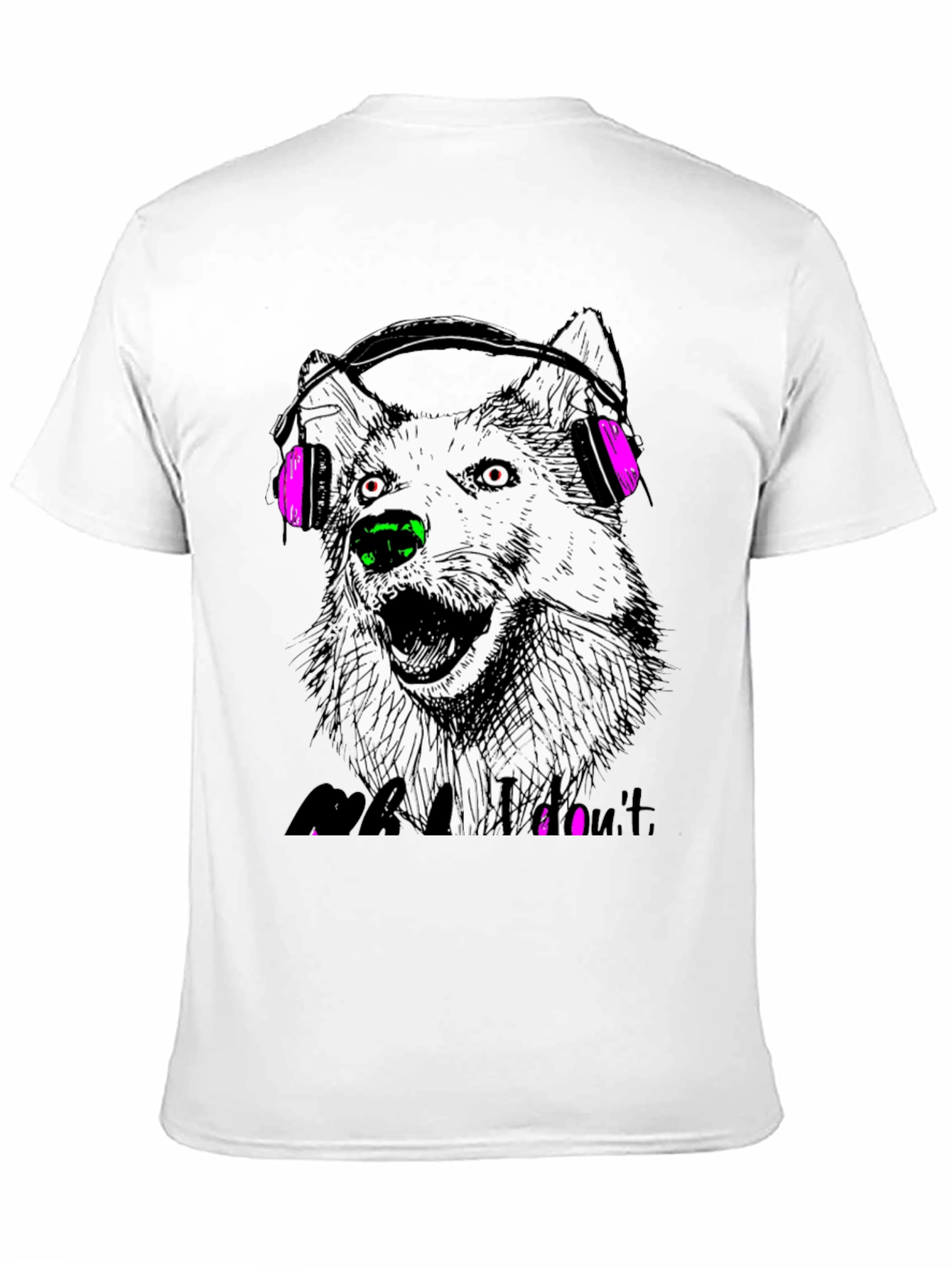 Wolf Headphone Graphic Tee - Black
