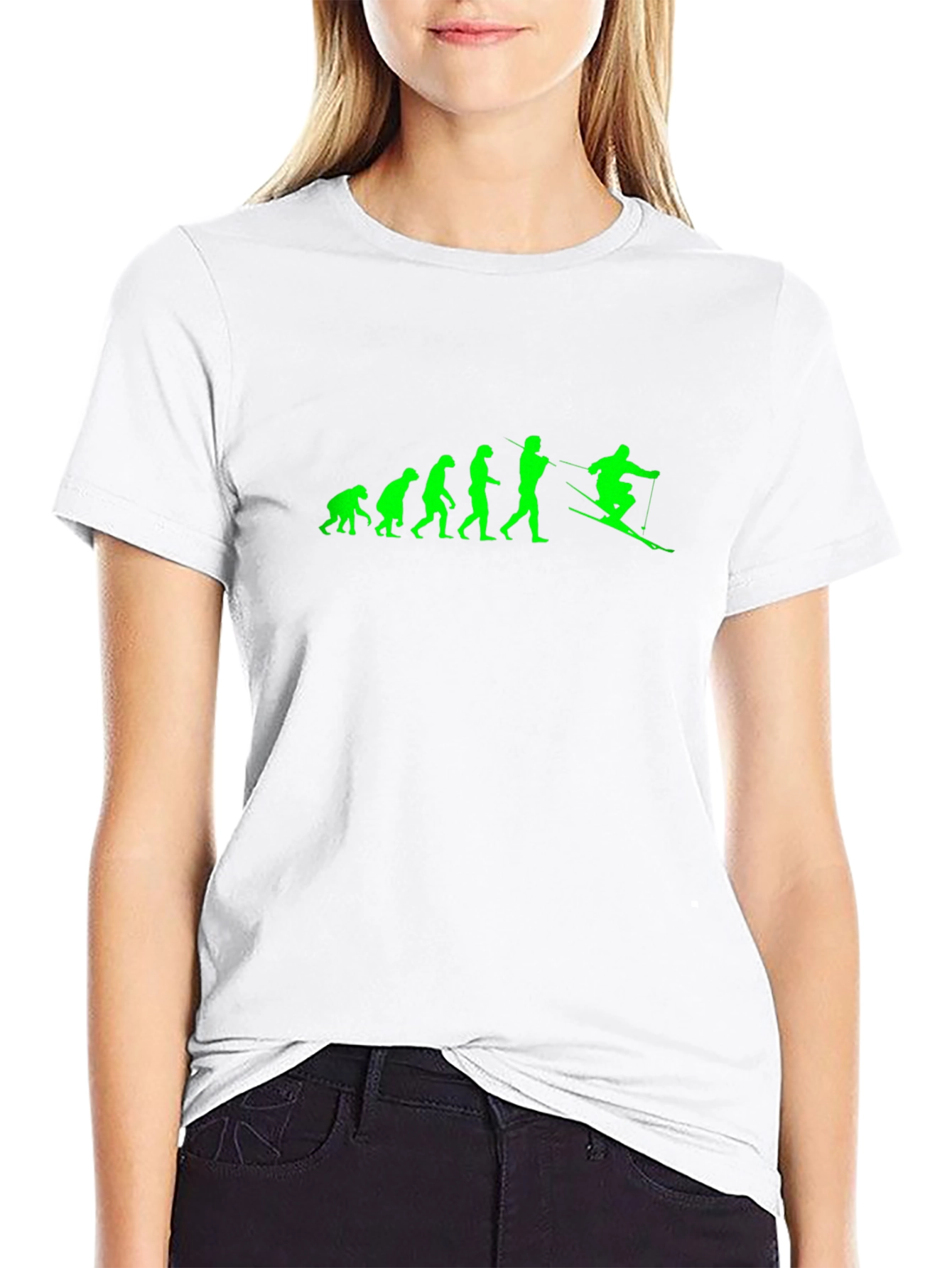 Evolution of Skiing Graphic T-Shirt