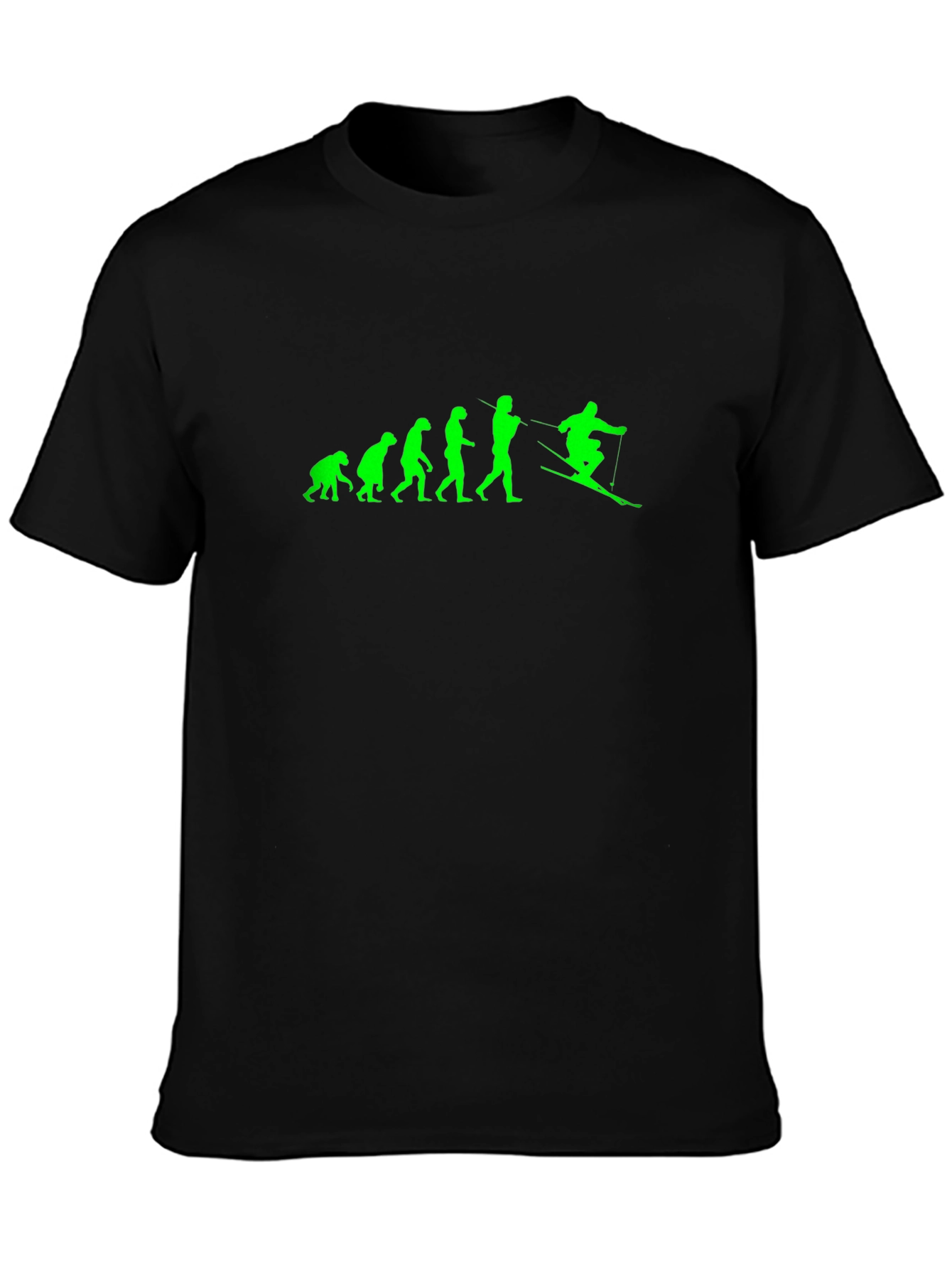 Evolution of Skiing Graphic T-Shirt