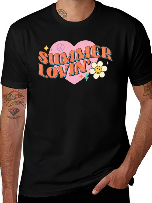 Summer Lovin Graphic Tee - Retro Heart Design