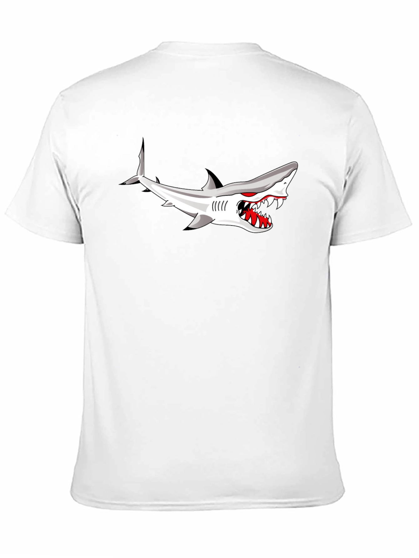 Shark Graphic Print Black T-Shirt