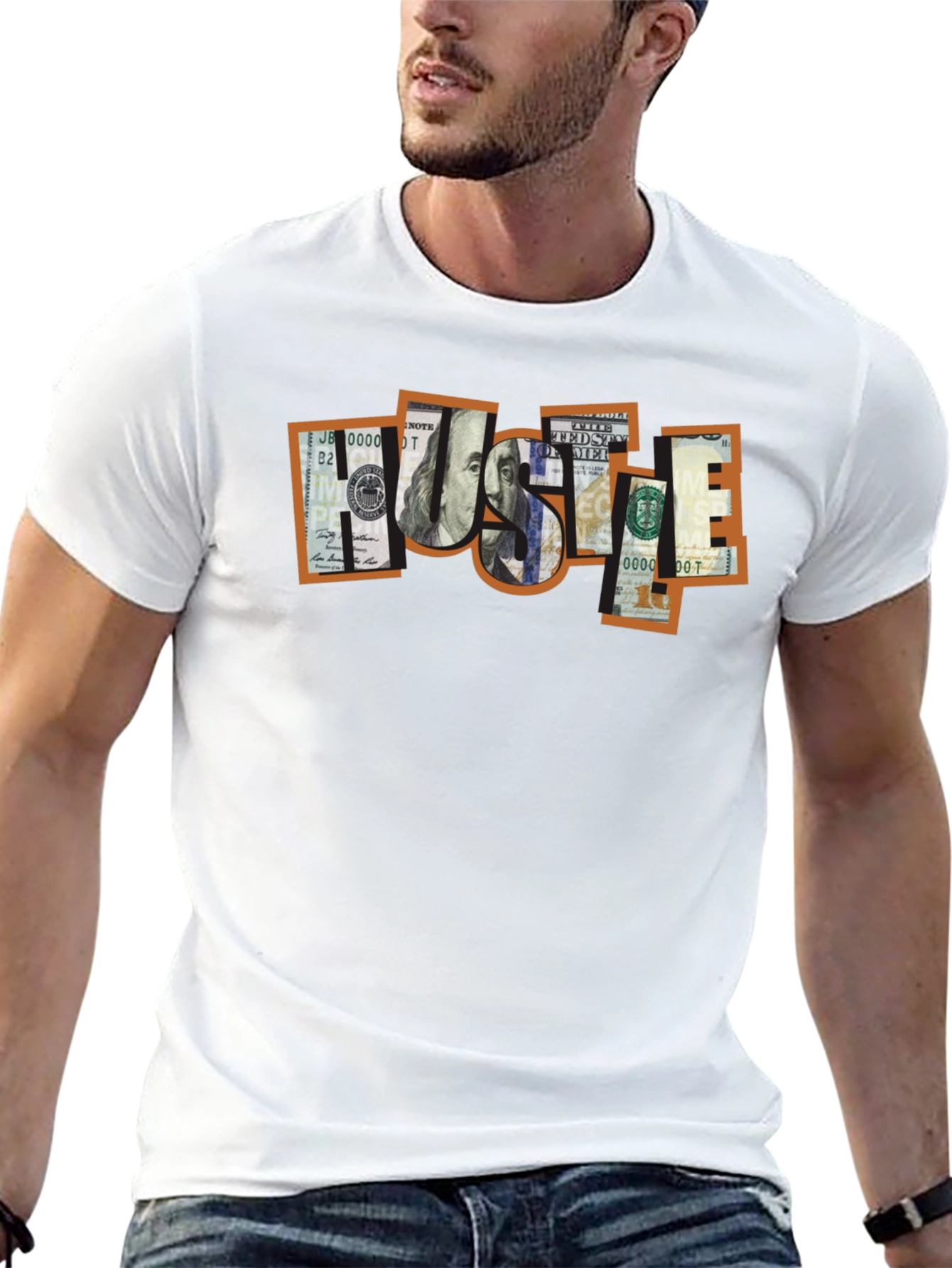 Hustle Money Graphic Black T-Shirt