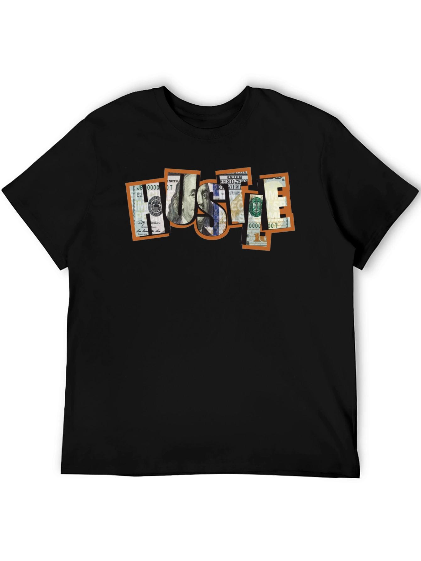 Hustle Money Graphic Black T-Shirt