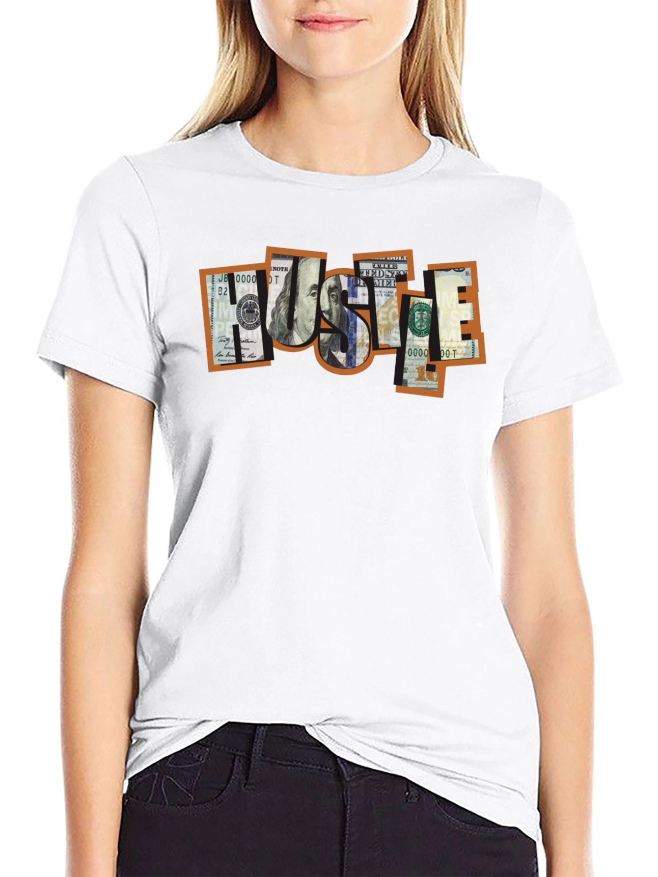 Hustle Money Graphic Black T-Shirt