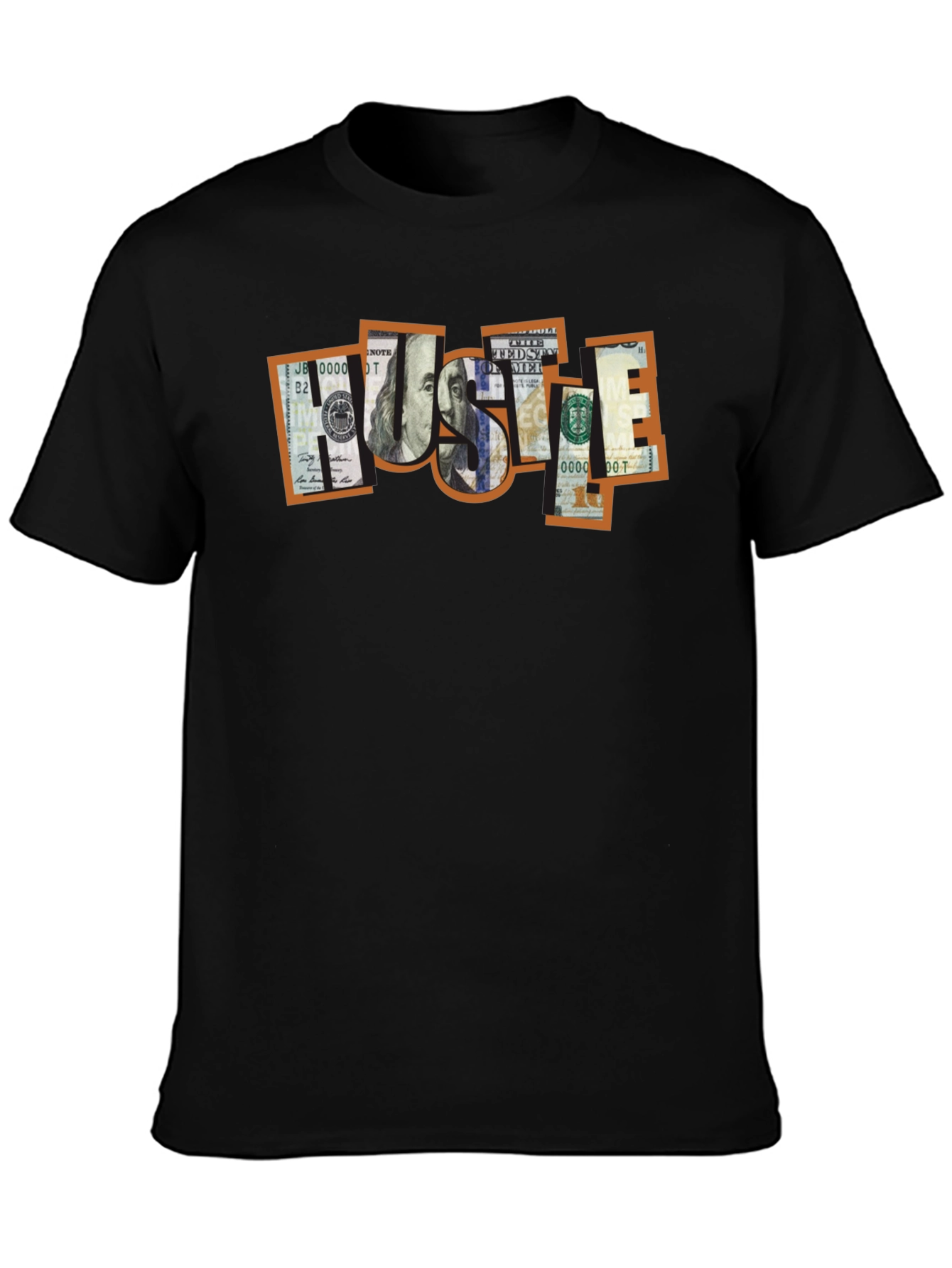 Hustle Money Graphic Black T-Shirt