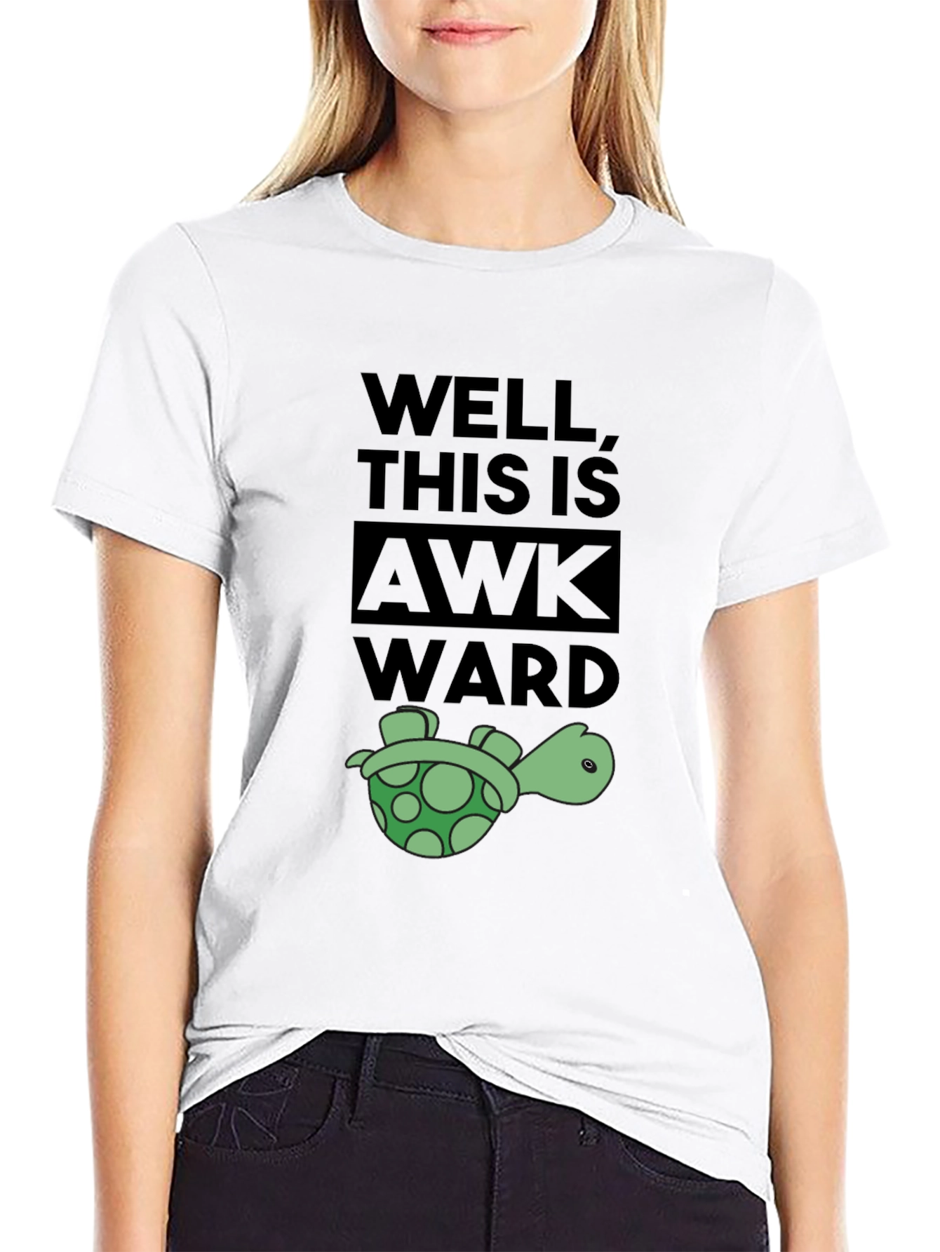 Awkward Turtle Black Graphic T-Shirt