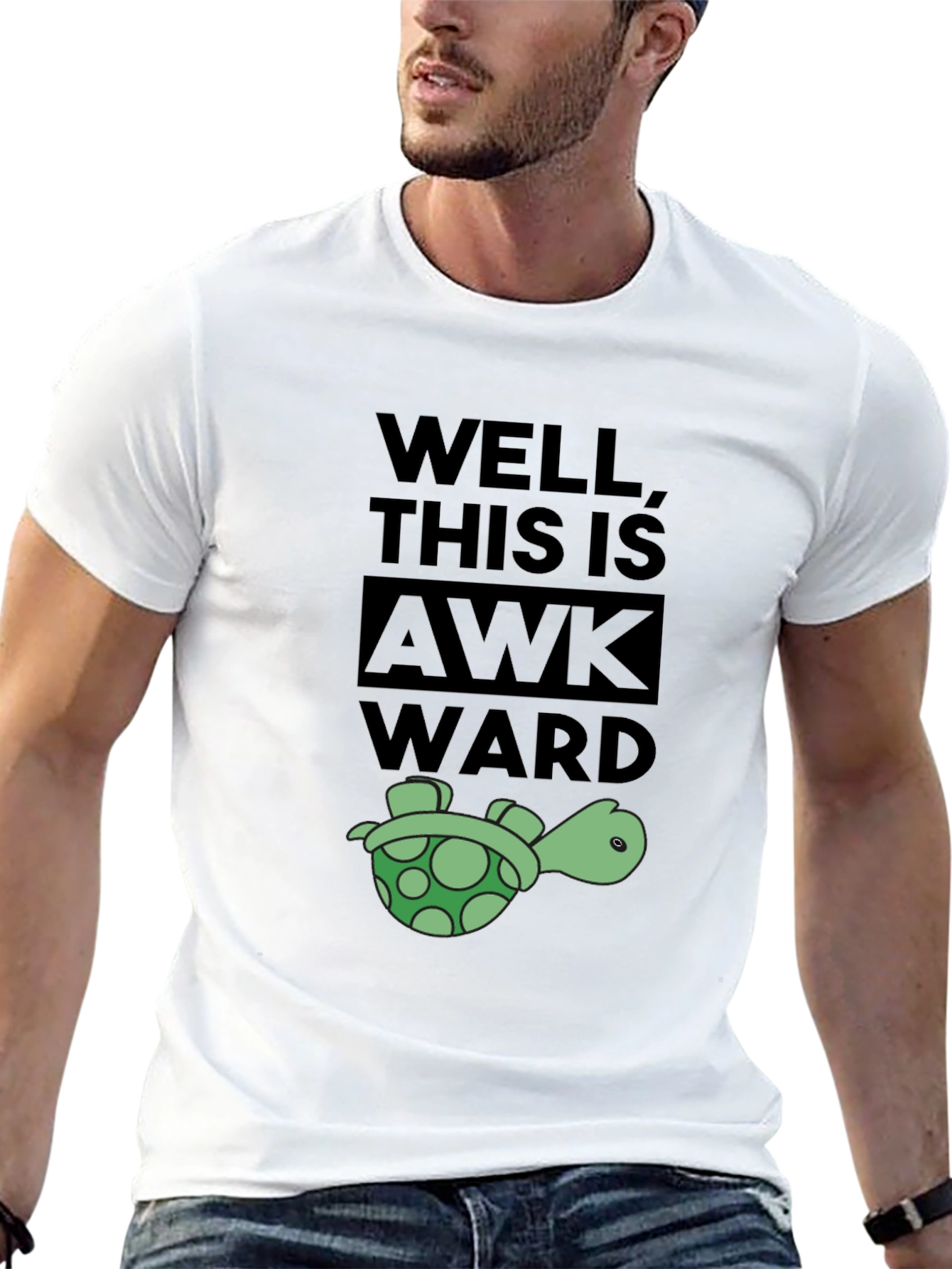 Awkward Turtle Black Graphic T-Shirt