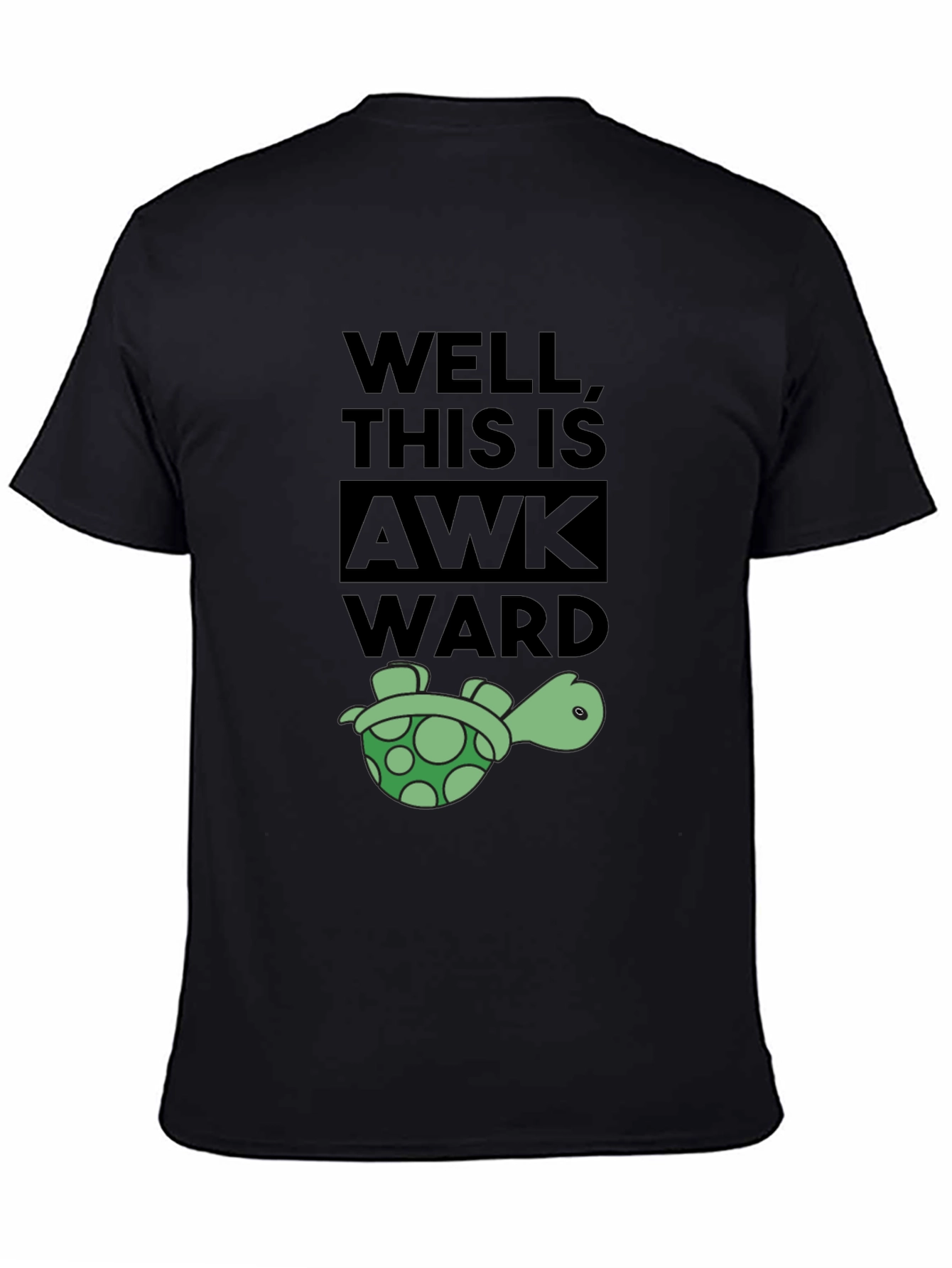 Awkward Turtle Black Graphic T-Shirt