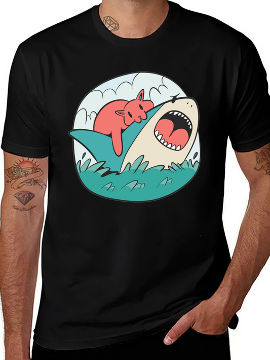 Cat Nap Shark T-Shirt - Funny Graphic Tee