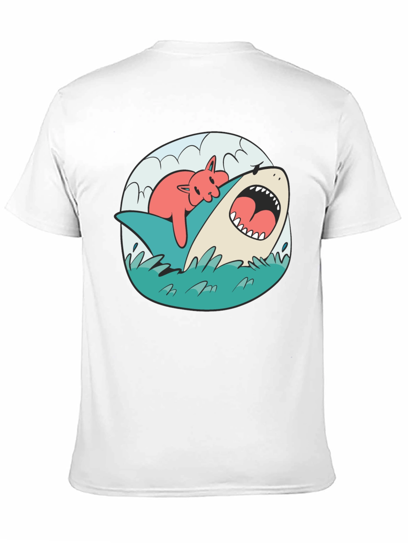Cat Nap Shark T-Shirt - Funny Graphic Tee