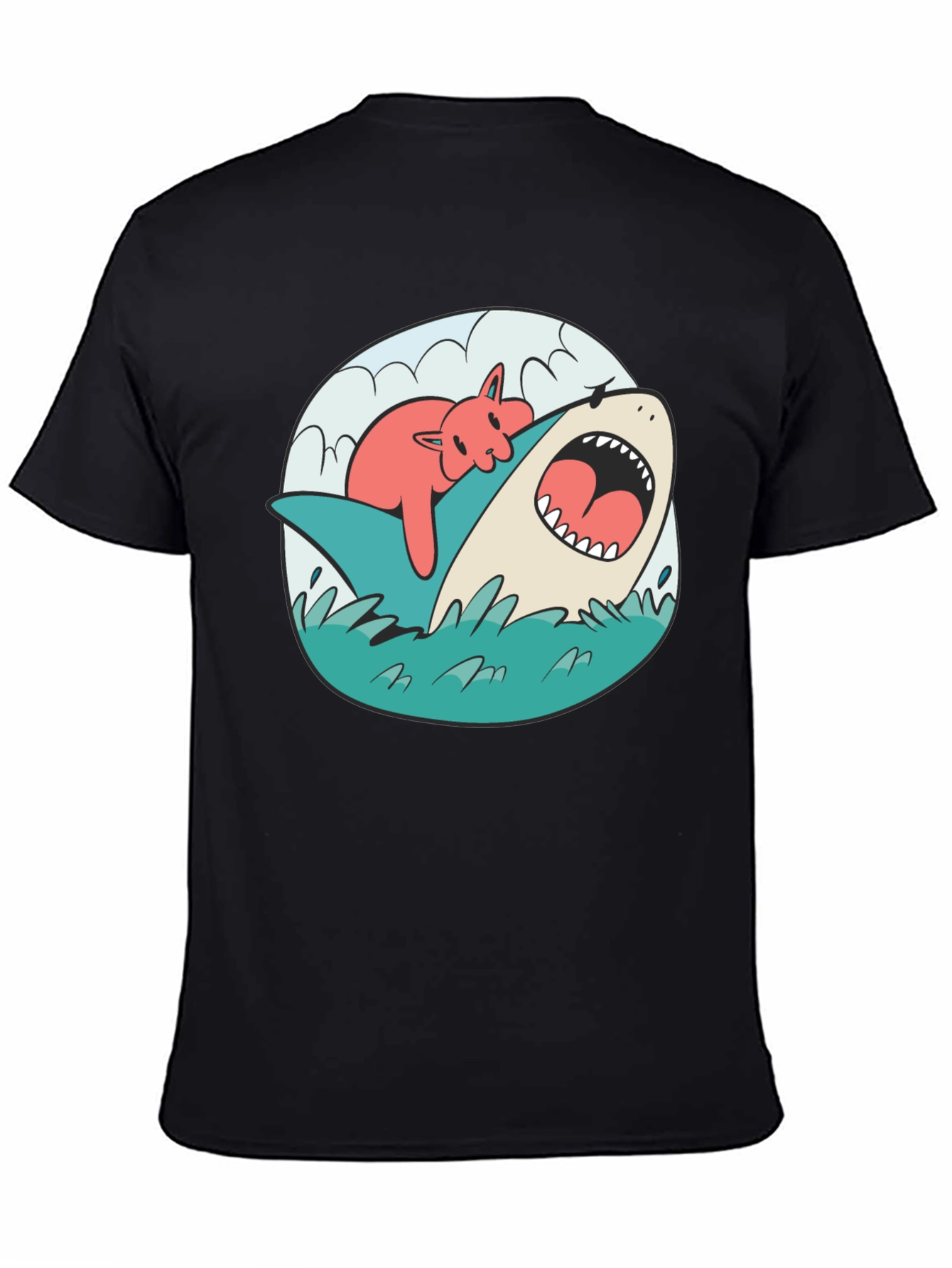 Cat Nap Shark T-Shirt - Funny Graphic Tee