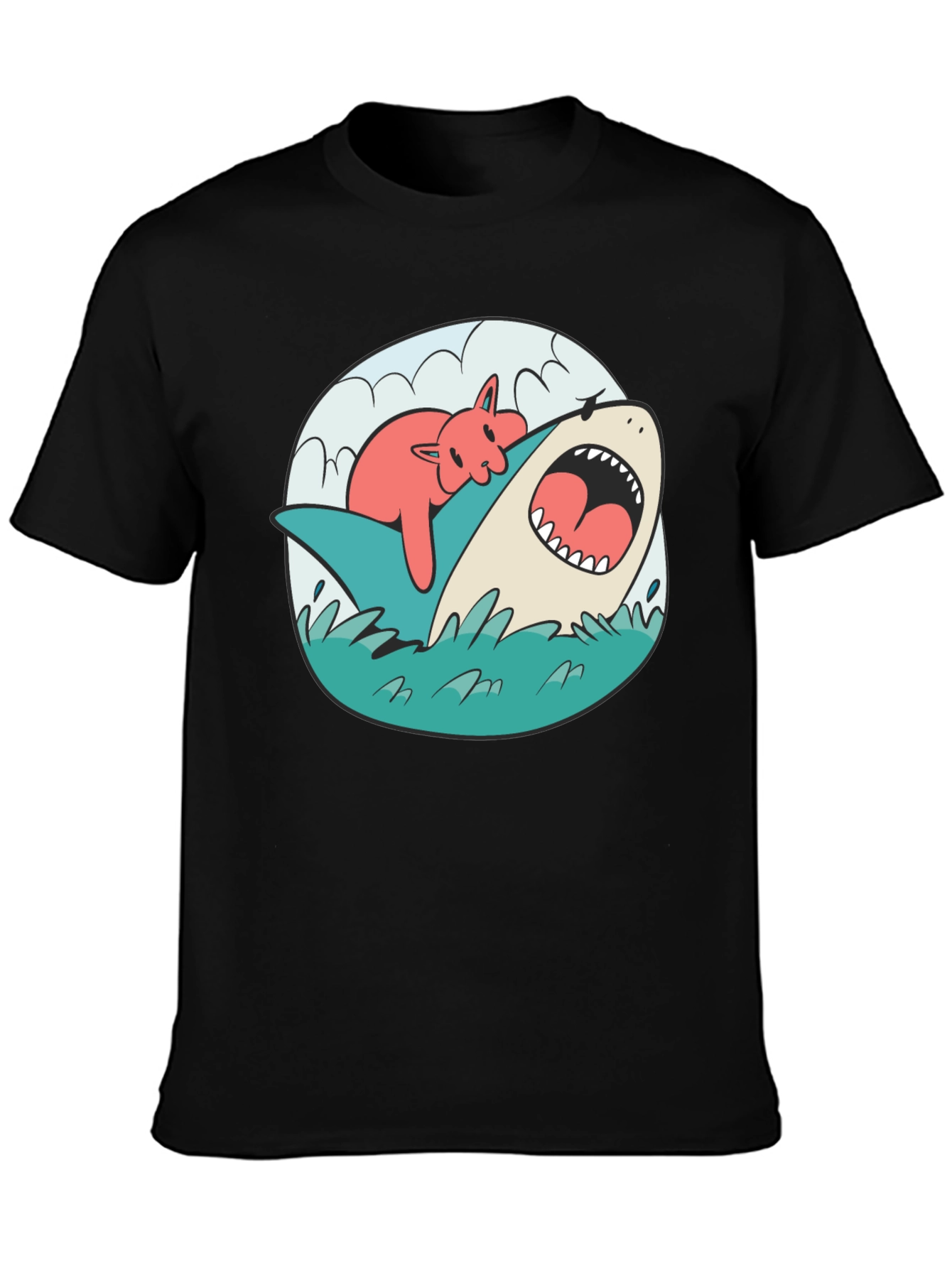 Cat Nap Shark T-Shirt - Funny Graphic Tee
