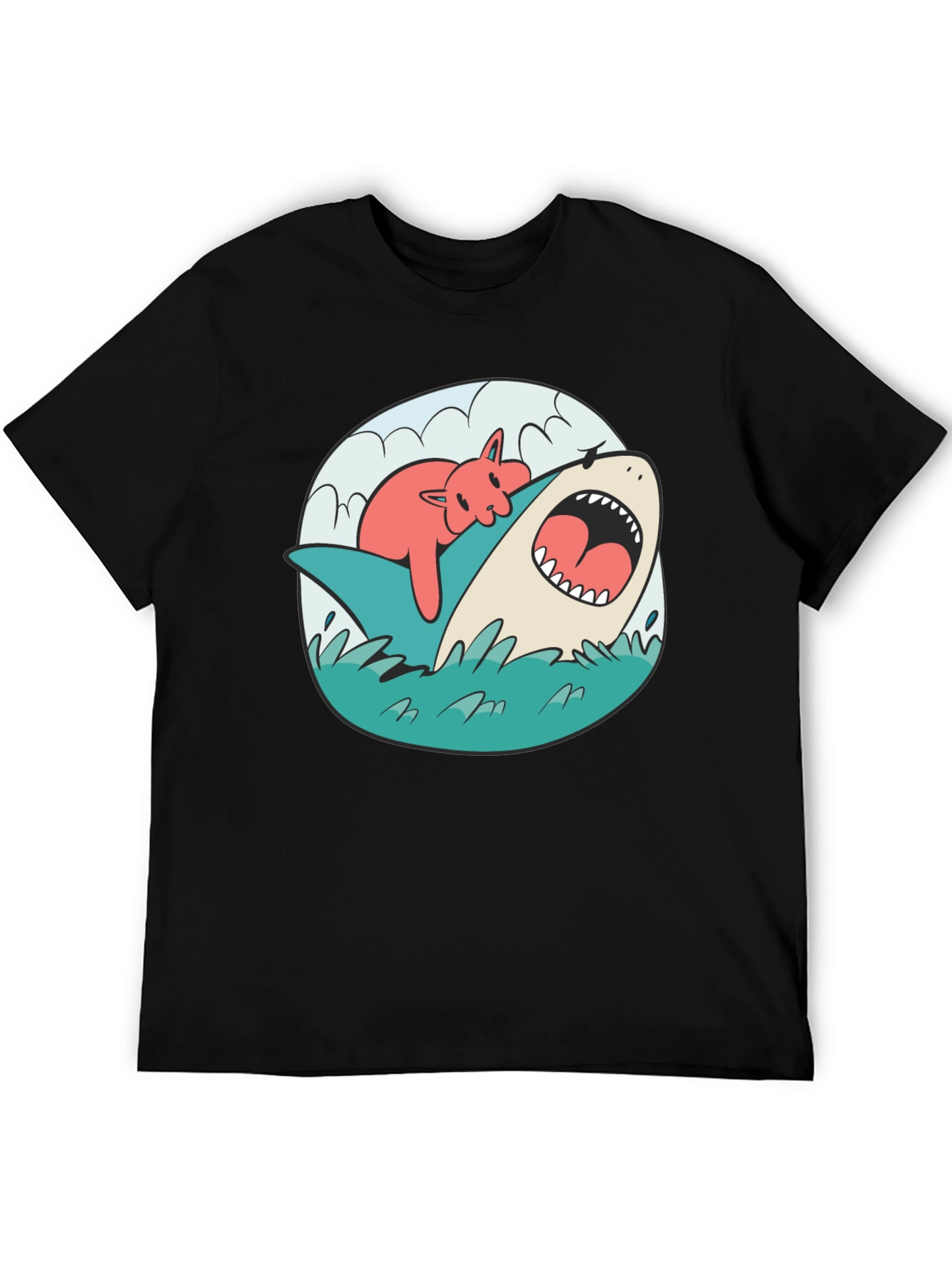 Cat Nap Shark T-Shirt - Funny Graphic Tee
