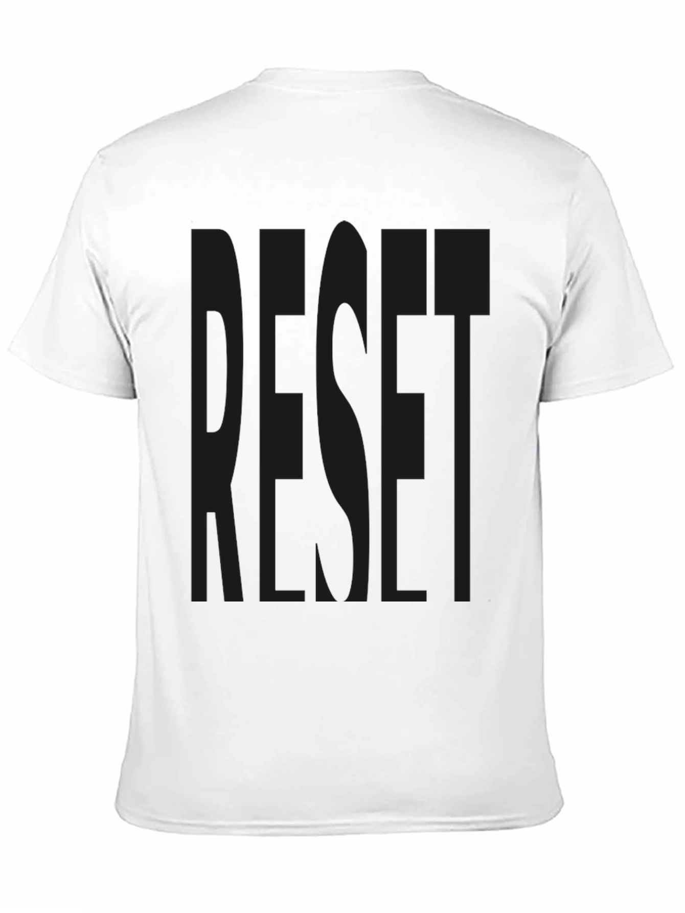 RESET Graphic Print Black T-Shirt