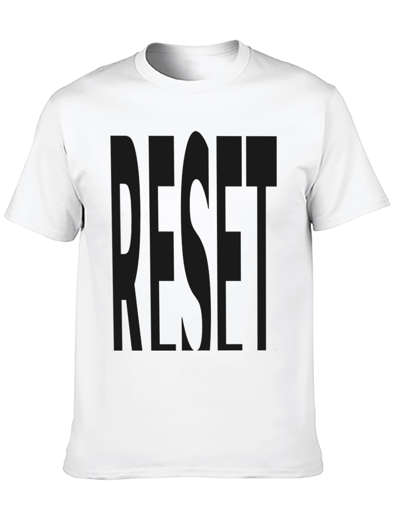 RESET Graphic Print Black T-Shirt
