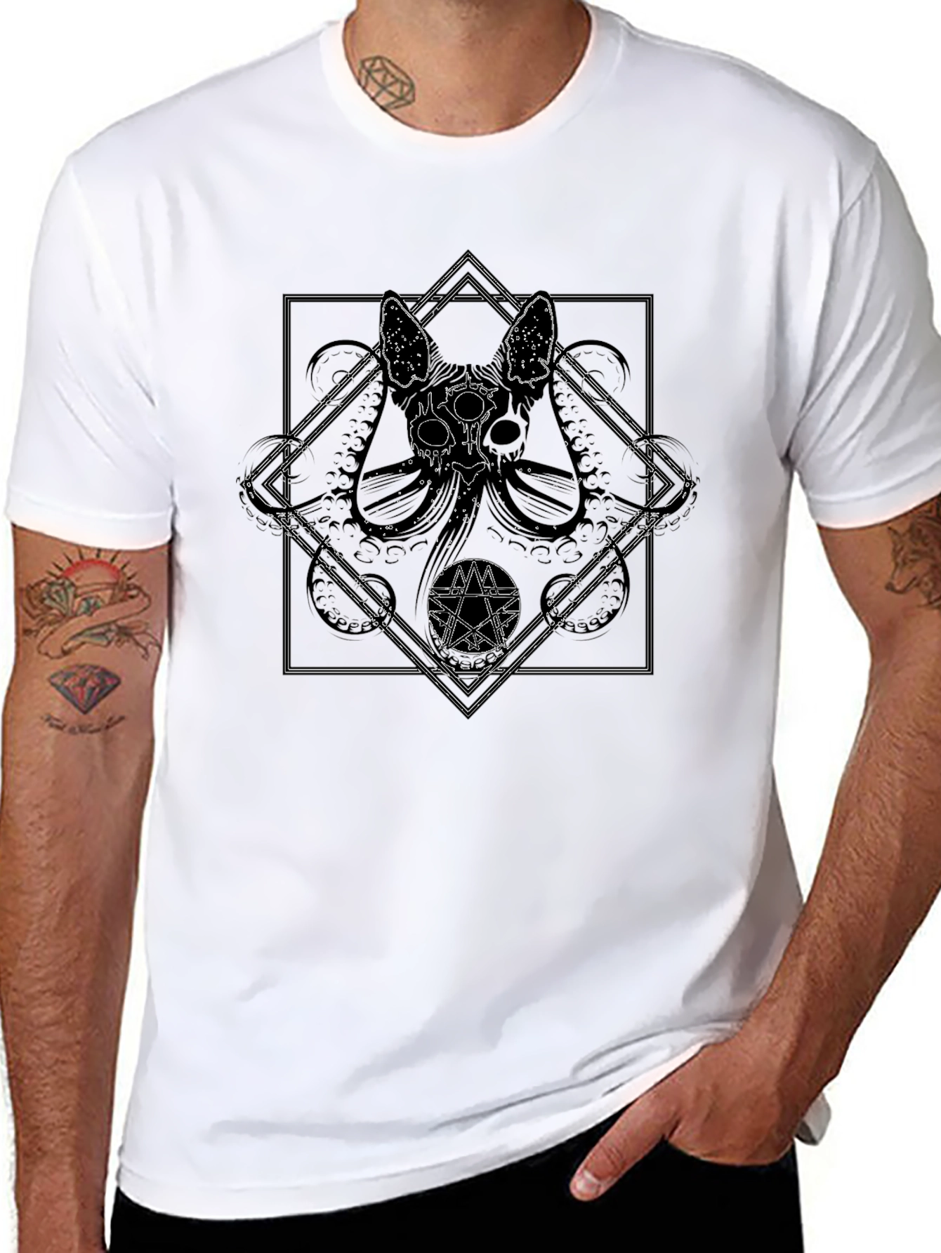 Occult Cat Graphic Tee
