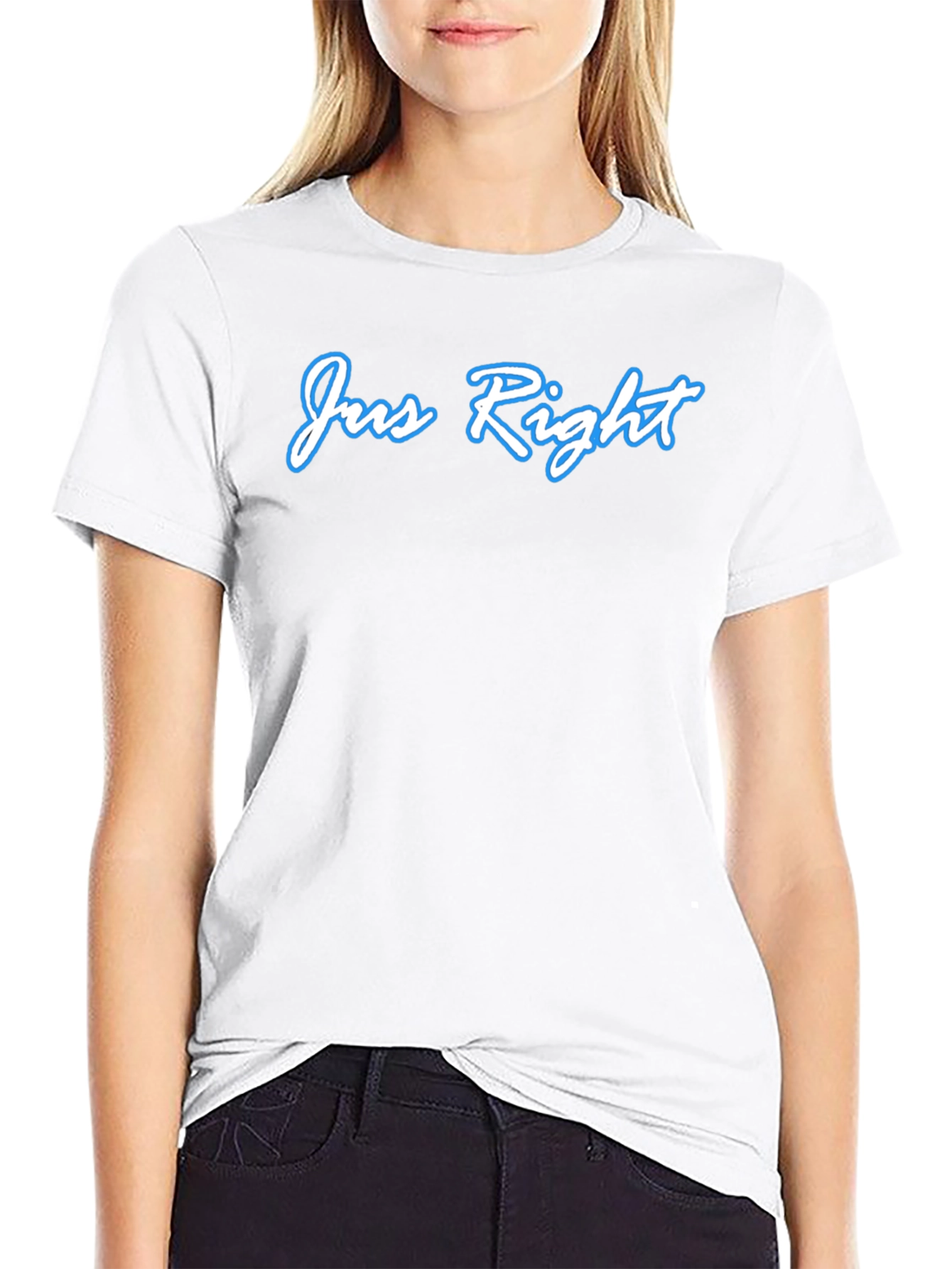 Jus Right Black T-Shirt - Cool Casual Style