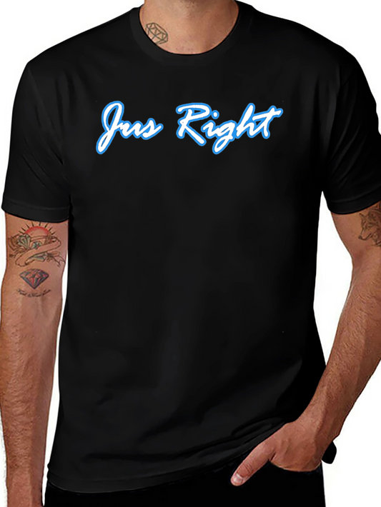 Jus Right Black T-Shirt - Cool Casual Style