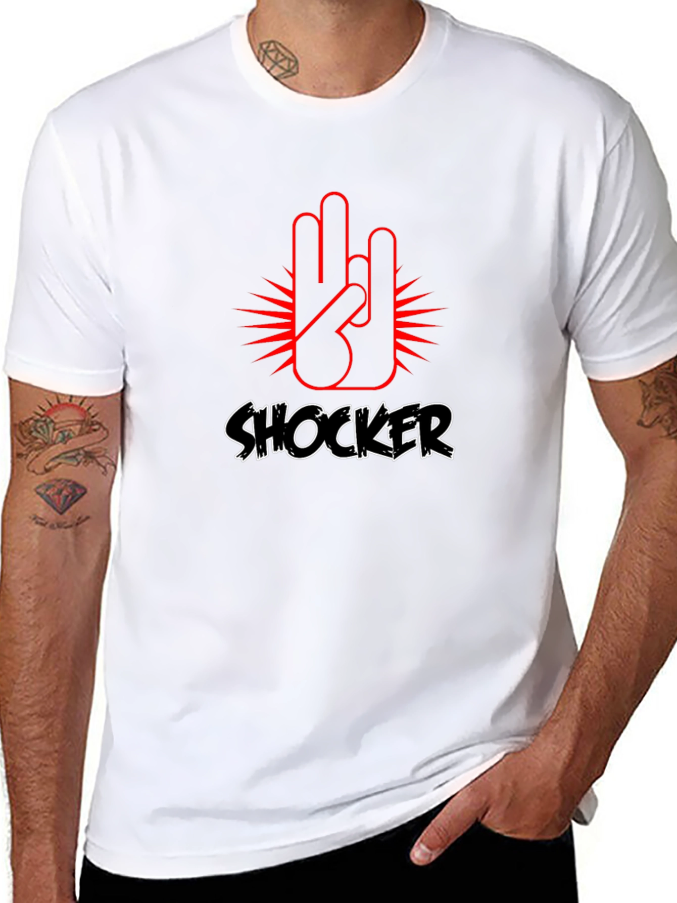 Shocker Hand Graphic Tee - Bold & Edgy Design
