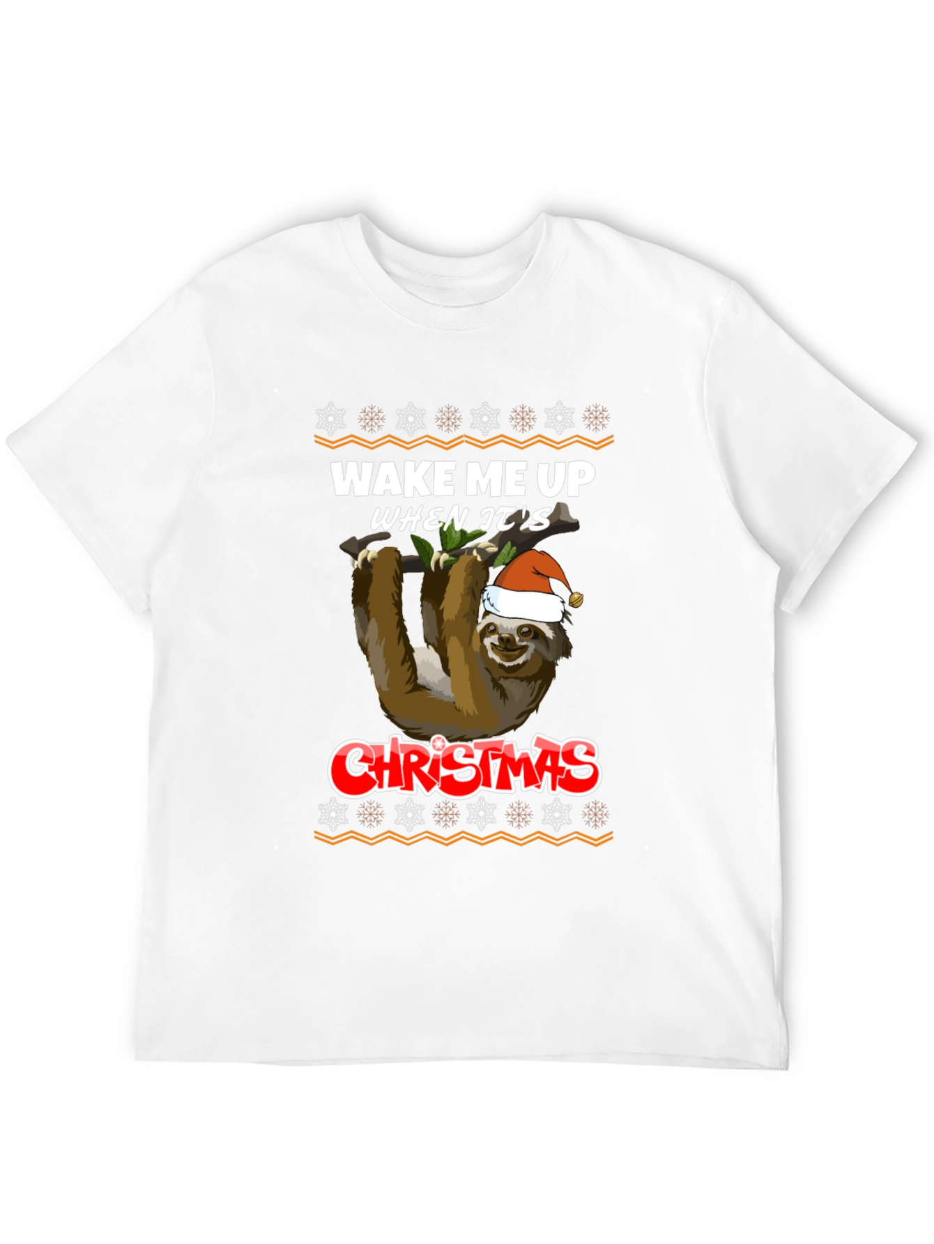 Wake Me Up When Its Christmas Sloth T-Shirt