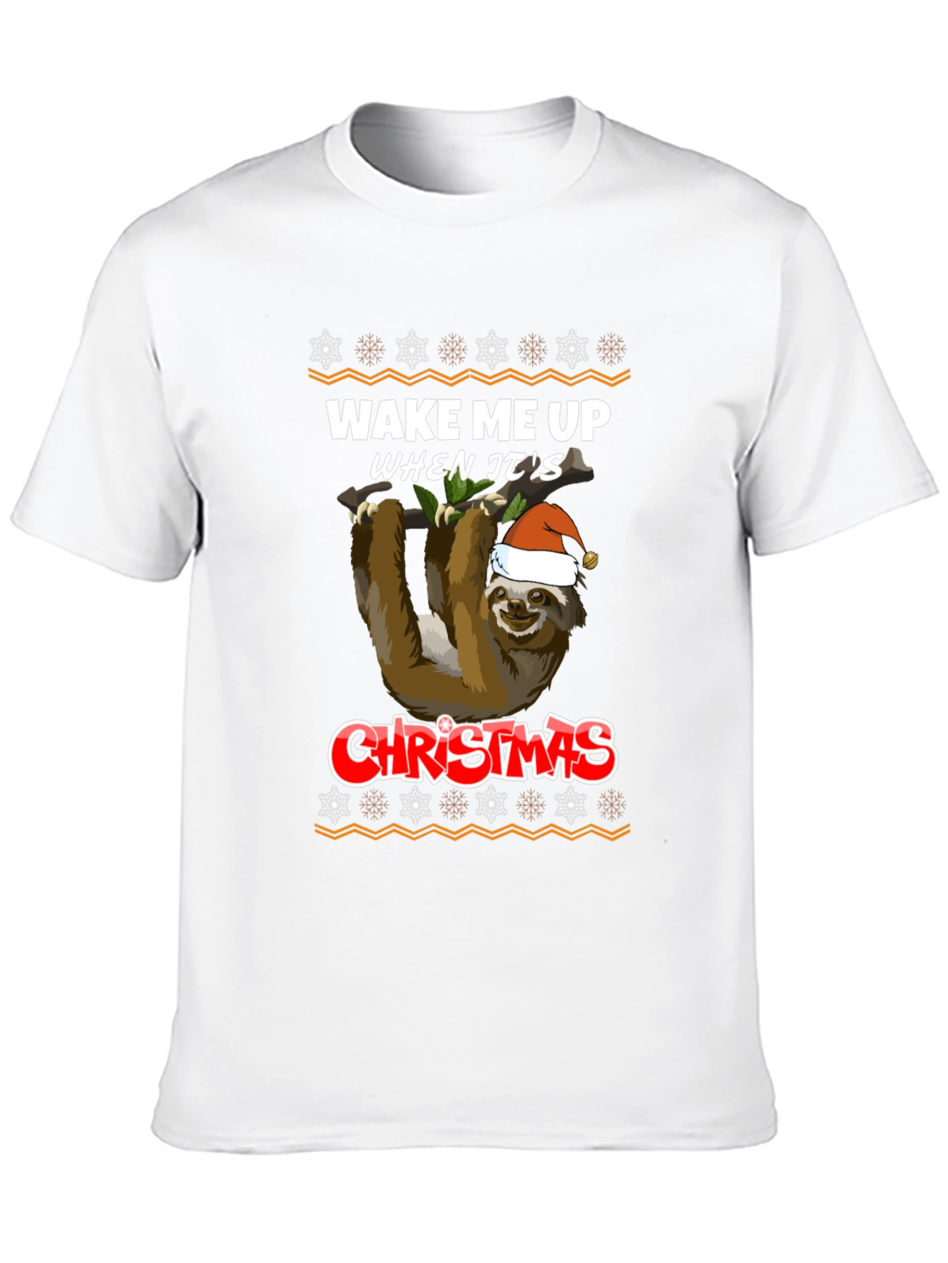 Wake Me Up When Its Christmas Sloth T-Shirt