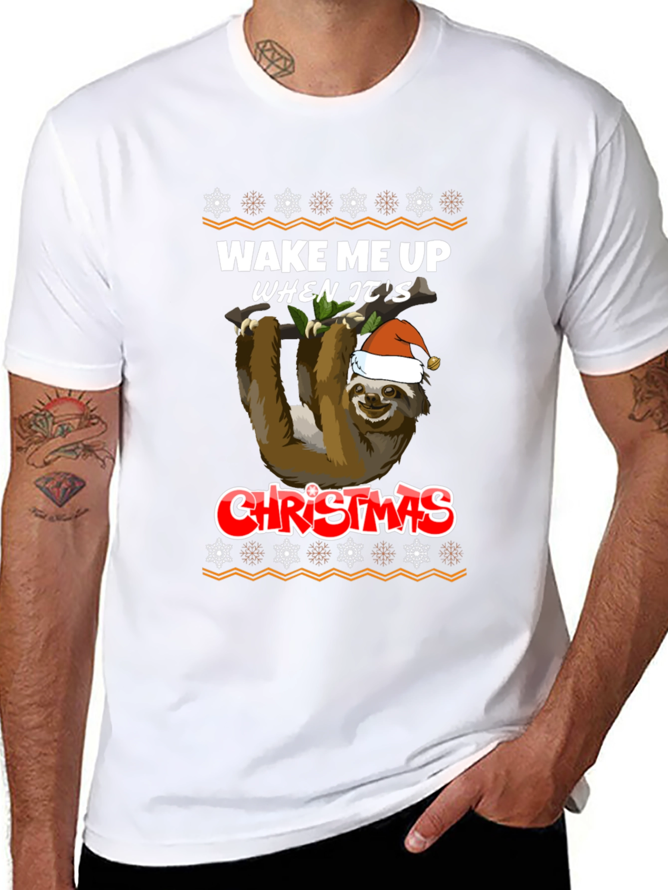 Wake Me Up When Its Christmas Sloth T-Shirt