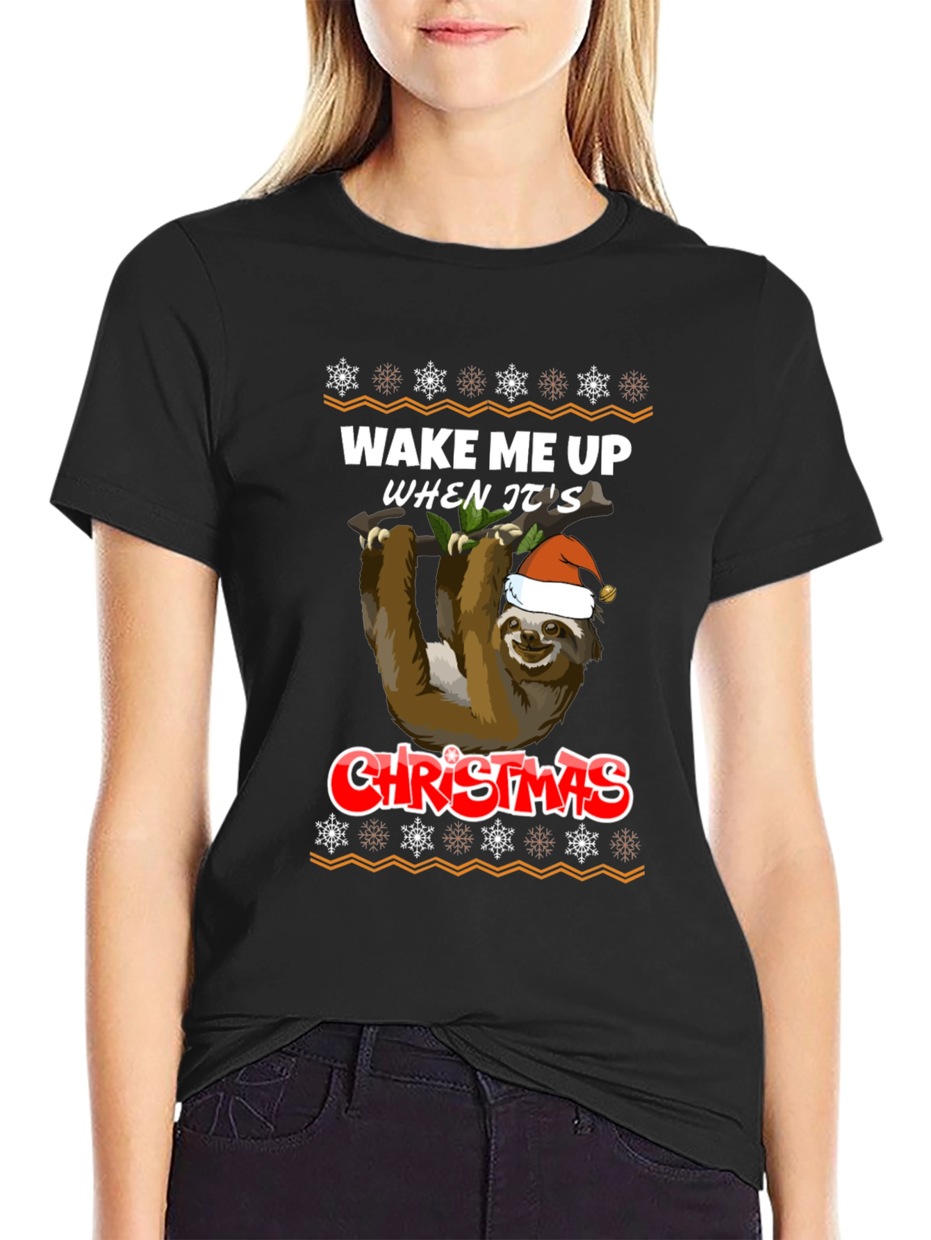 Wake Me Up When Its Christmas Sloth T-Shirt