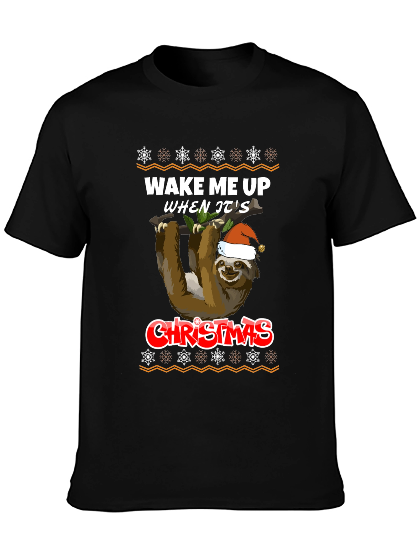 Wake Me Up When Its Christmas Sloth T-Shirt