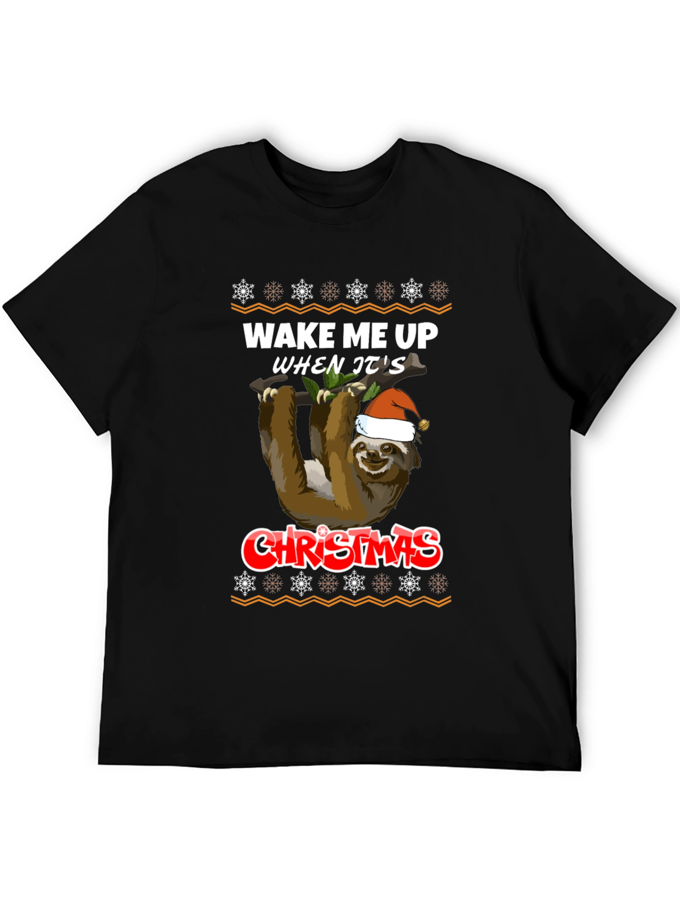 Wake Me Up When Its Christmas Sloth T-Shirt
