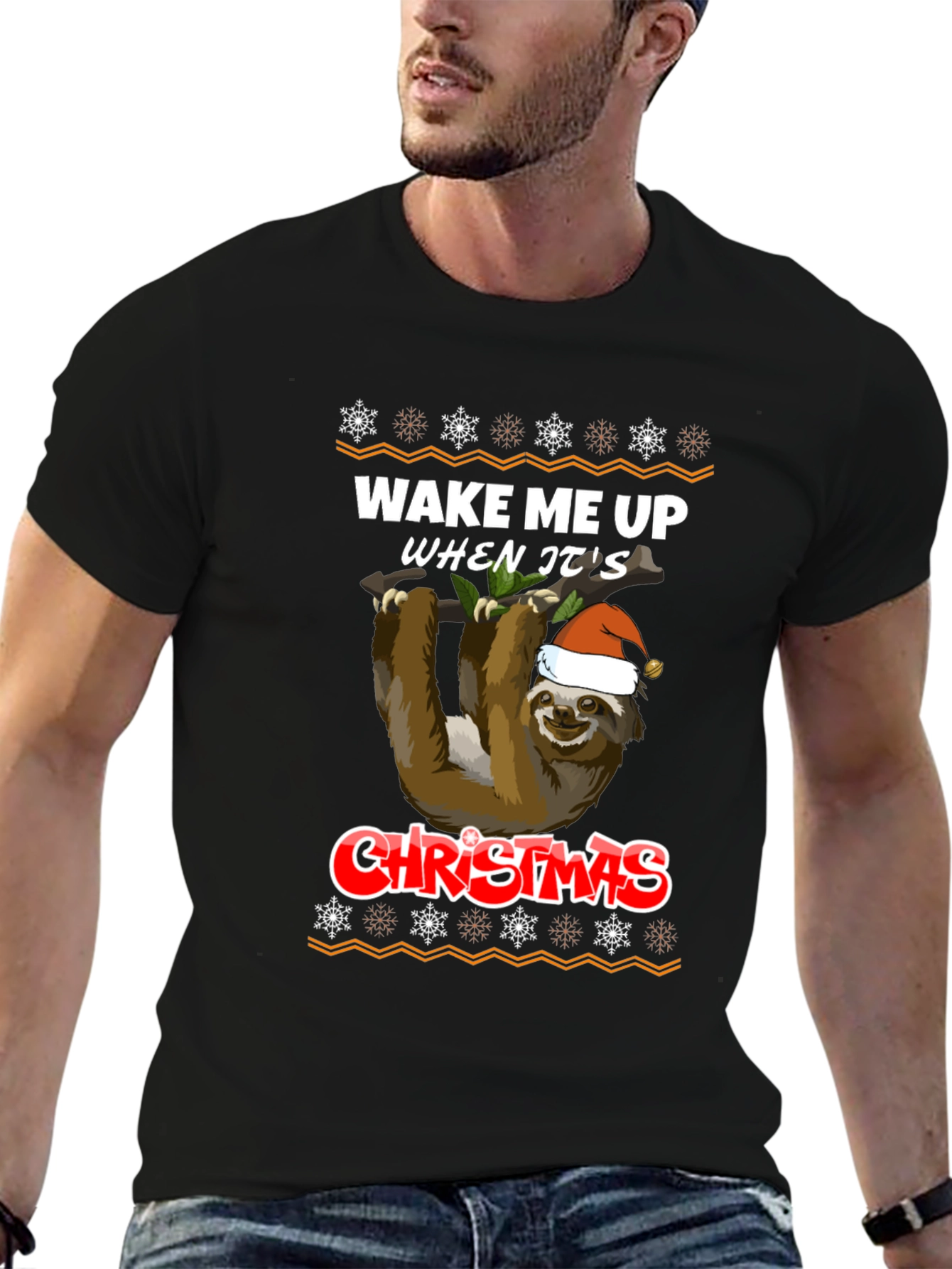 Wake Me Up When Its Christmas Sloth T-Shirt
