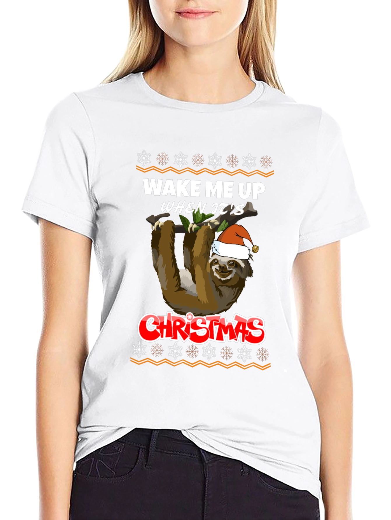 Wake Me Up When Its Christmas Sloth T-Shirt