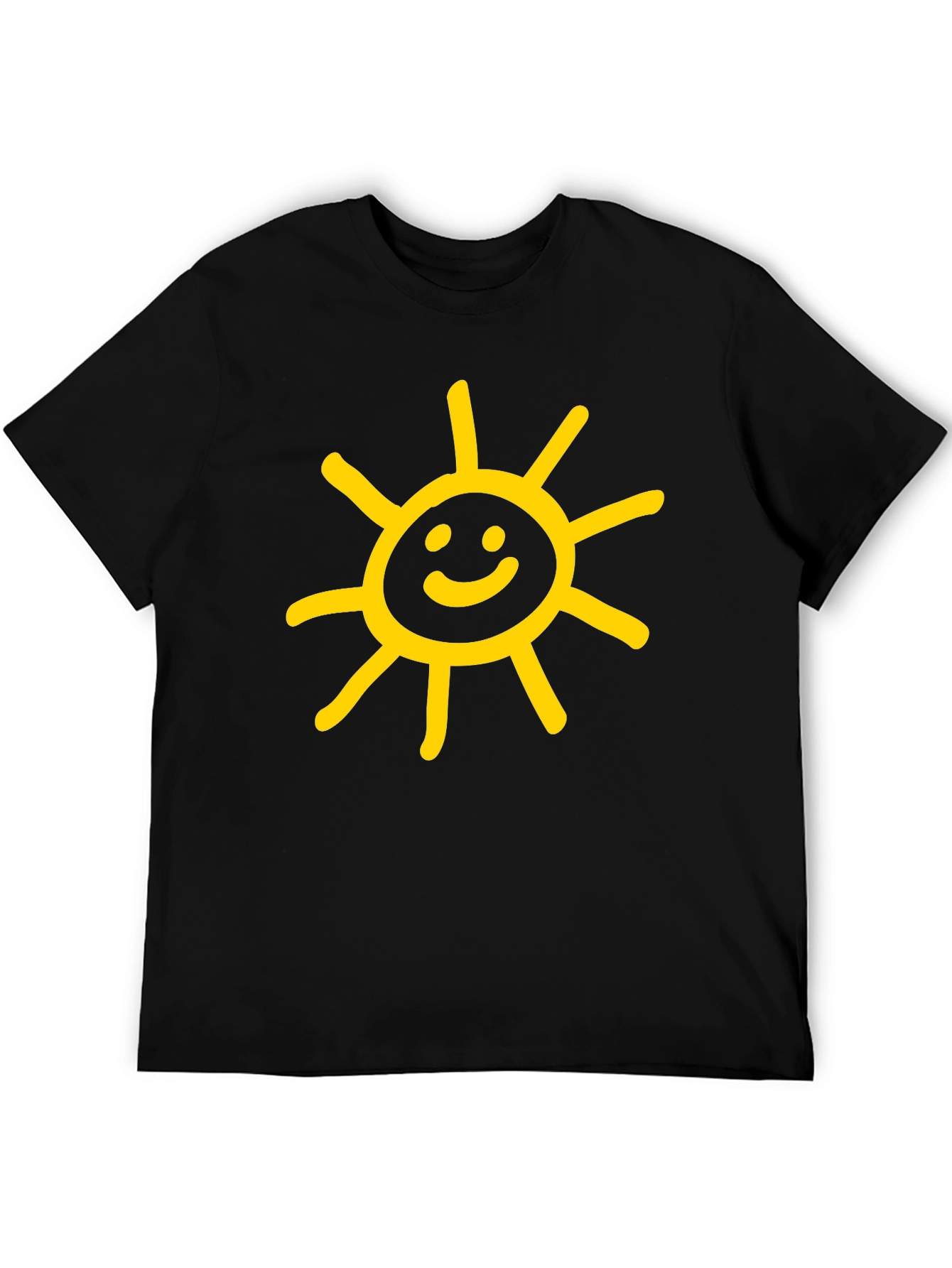 Sunny Graphic Tee - Black Cotton Casual Shirt