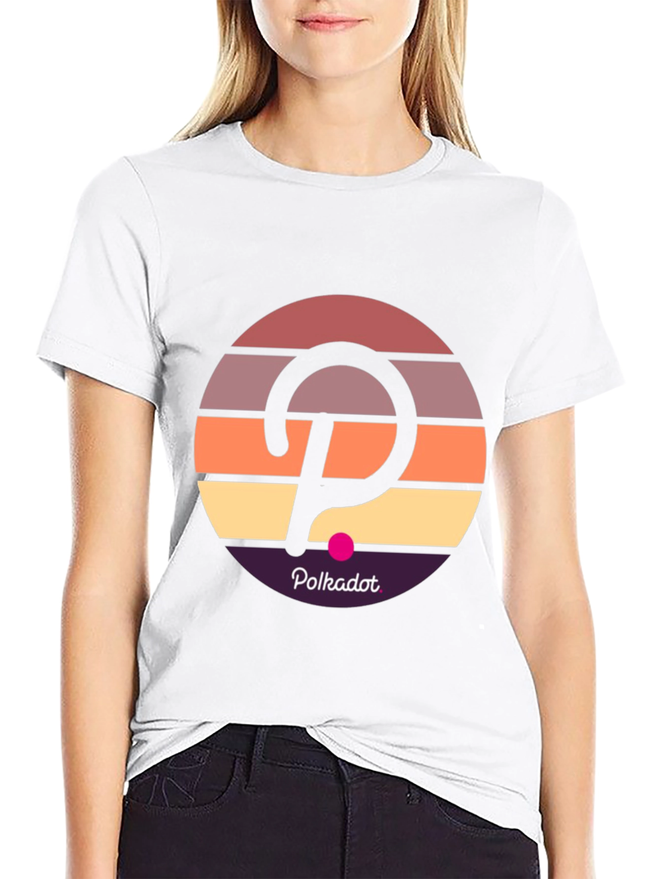 Polkadot Retro Sunset T-Shirt - Crypto Fashion