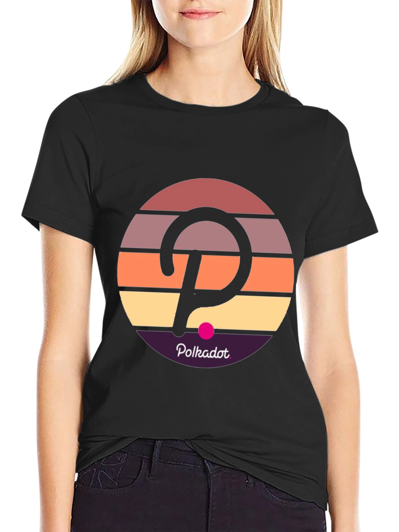 Polkadot Retro Sunset T-Shirt - Crypto Fashion