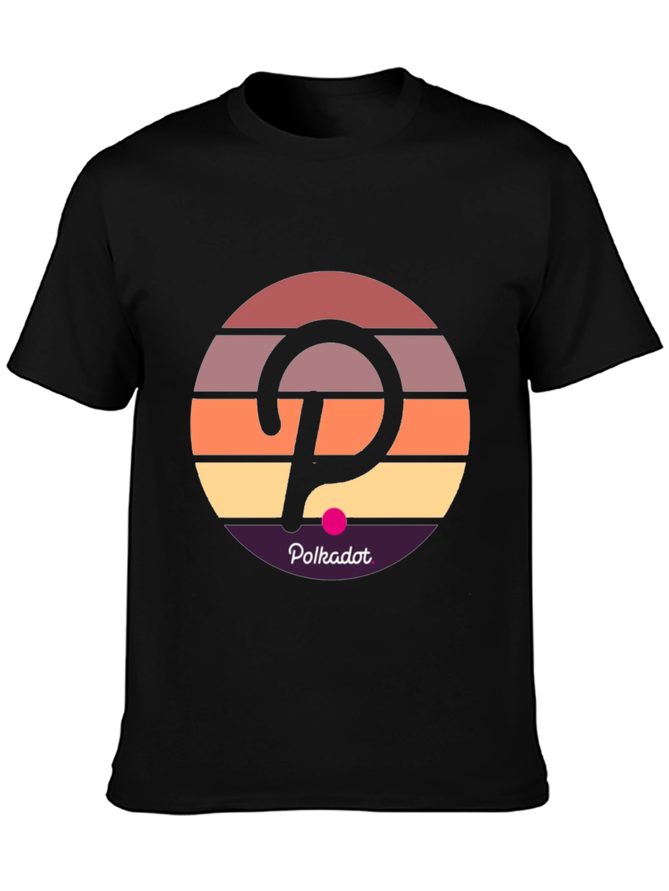 Polkadot Retro Sunset T-Shirt - Crypto Fashion