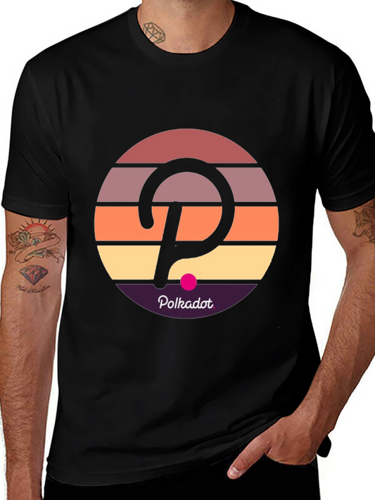 Polkadot Retro Sunset T-Shirt - Crypto Fashion