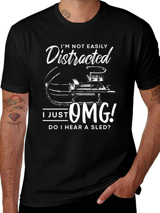 Distracted Sledding Fan T-Shirt