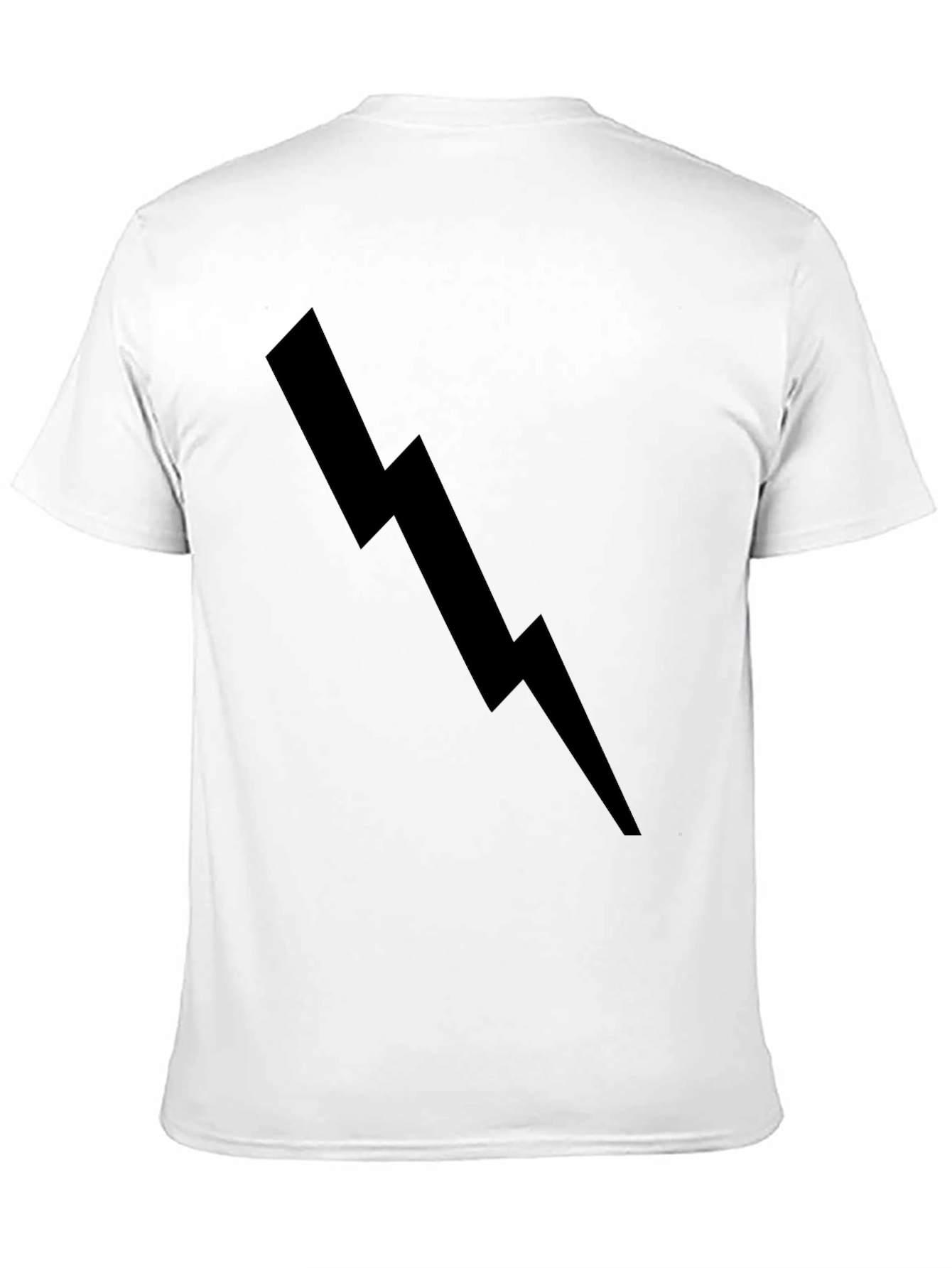 Black Lightning Bolt Graphic Tee - Casual Style