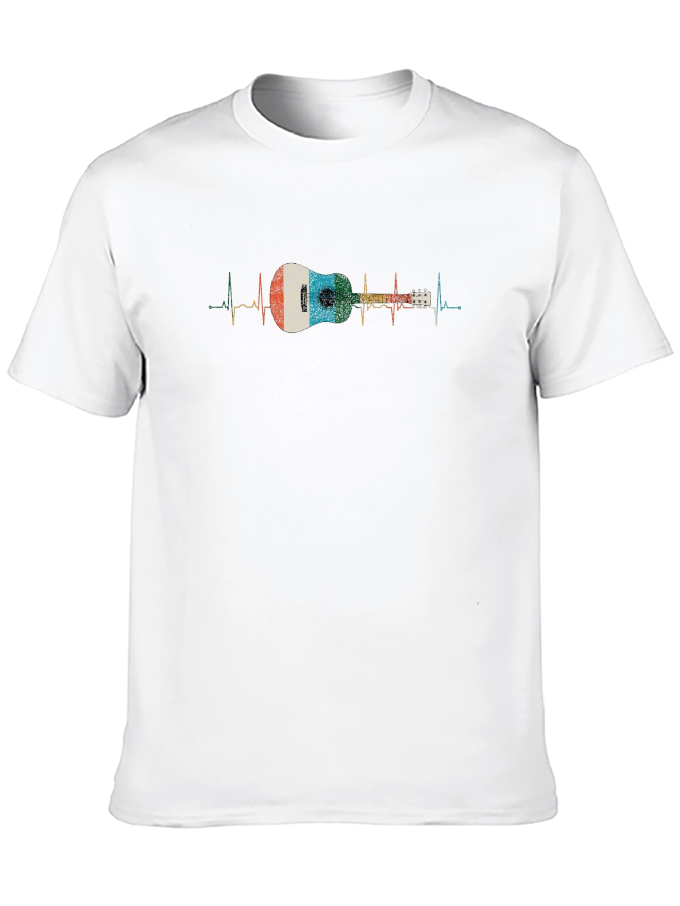 Ukulele Heartbeat Black T-Shirt - Music Lover Gift